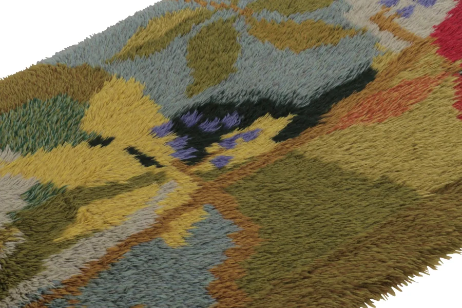Vintage Swedish Abstract Rug