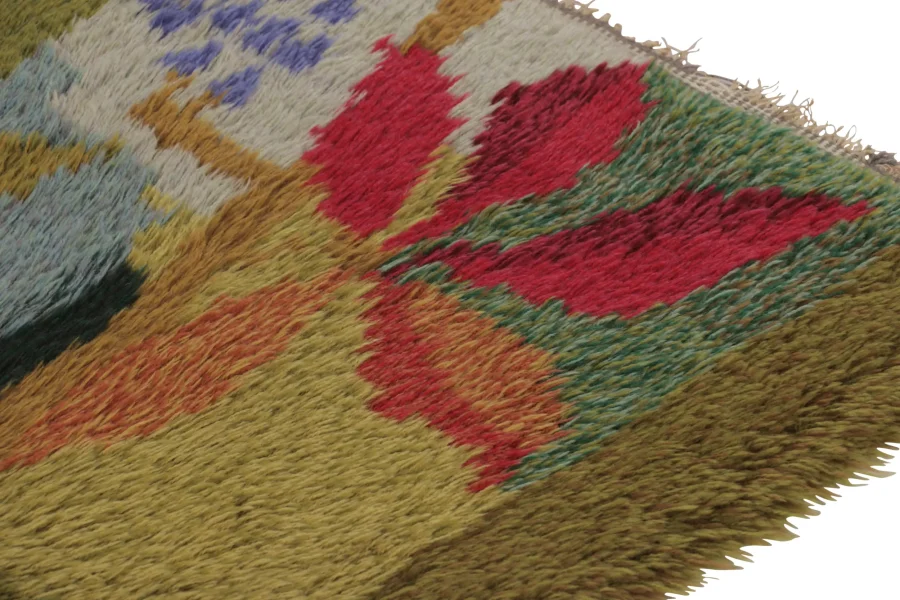 Vintage Swedish Abstract Rug