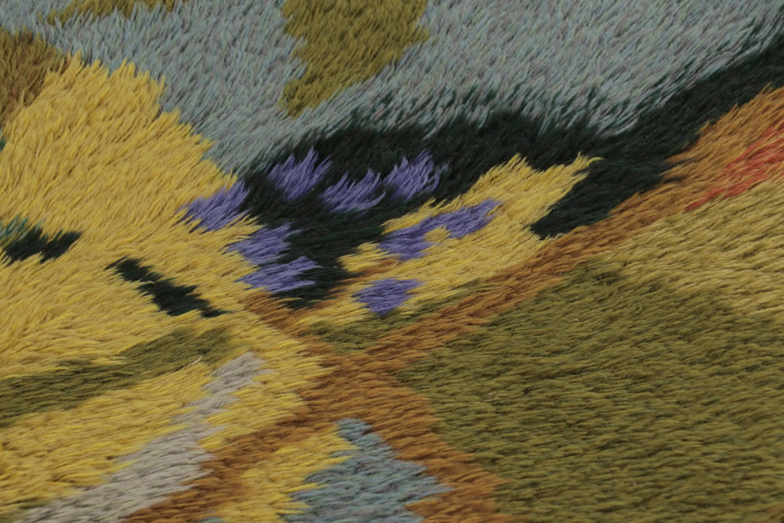 Vintage Swedish Abstract Rug
