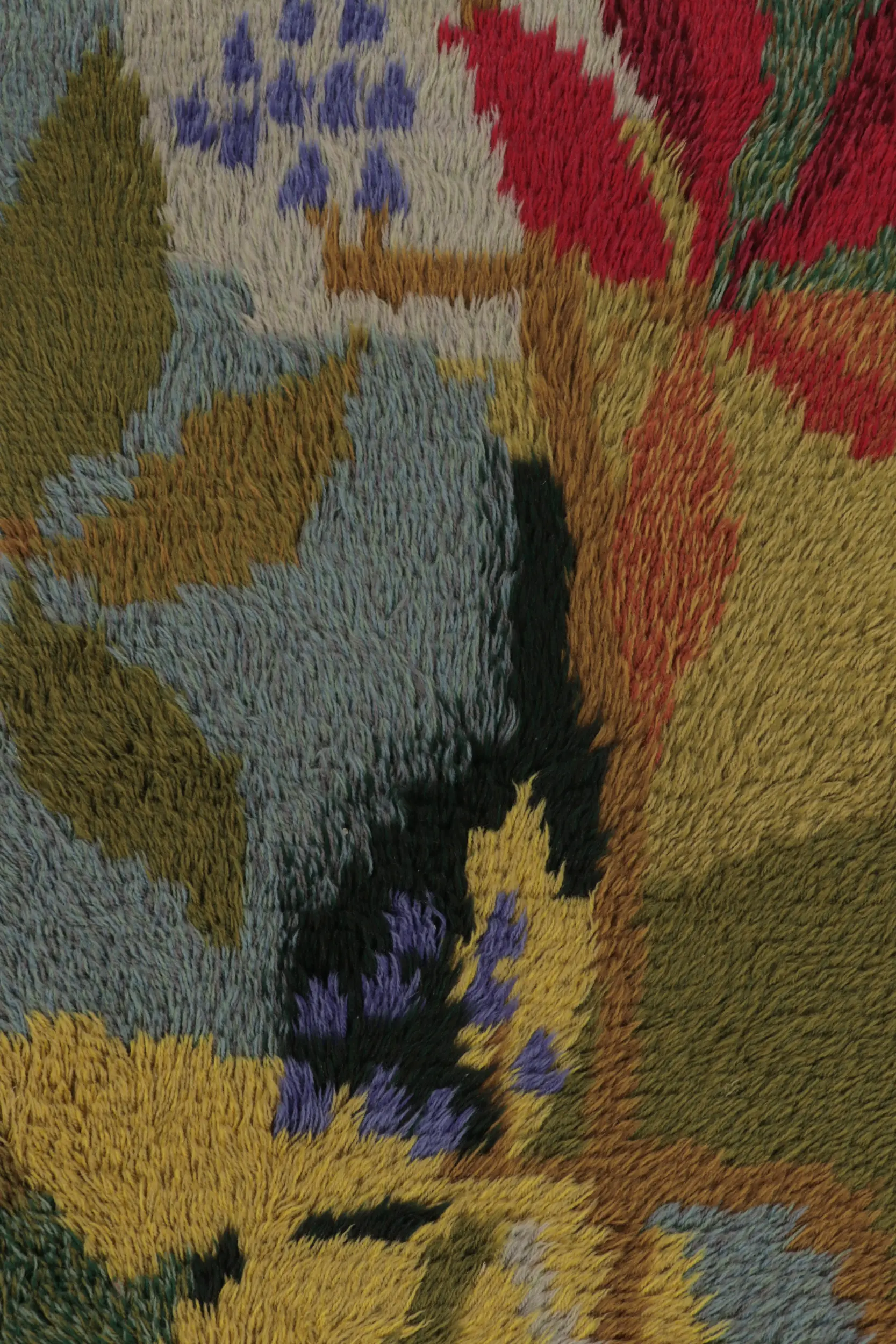 Vintage Swedish Abstract Rug
