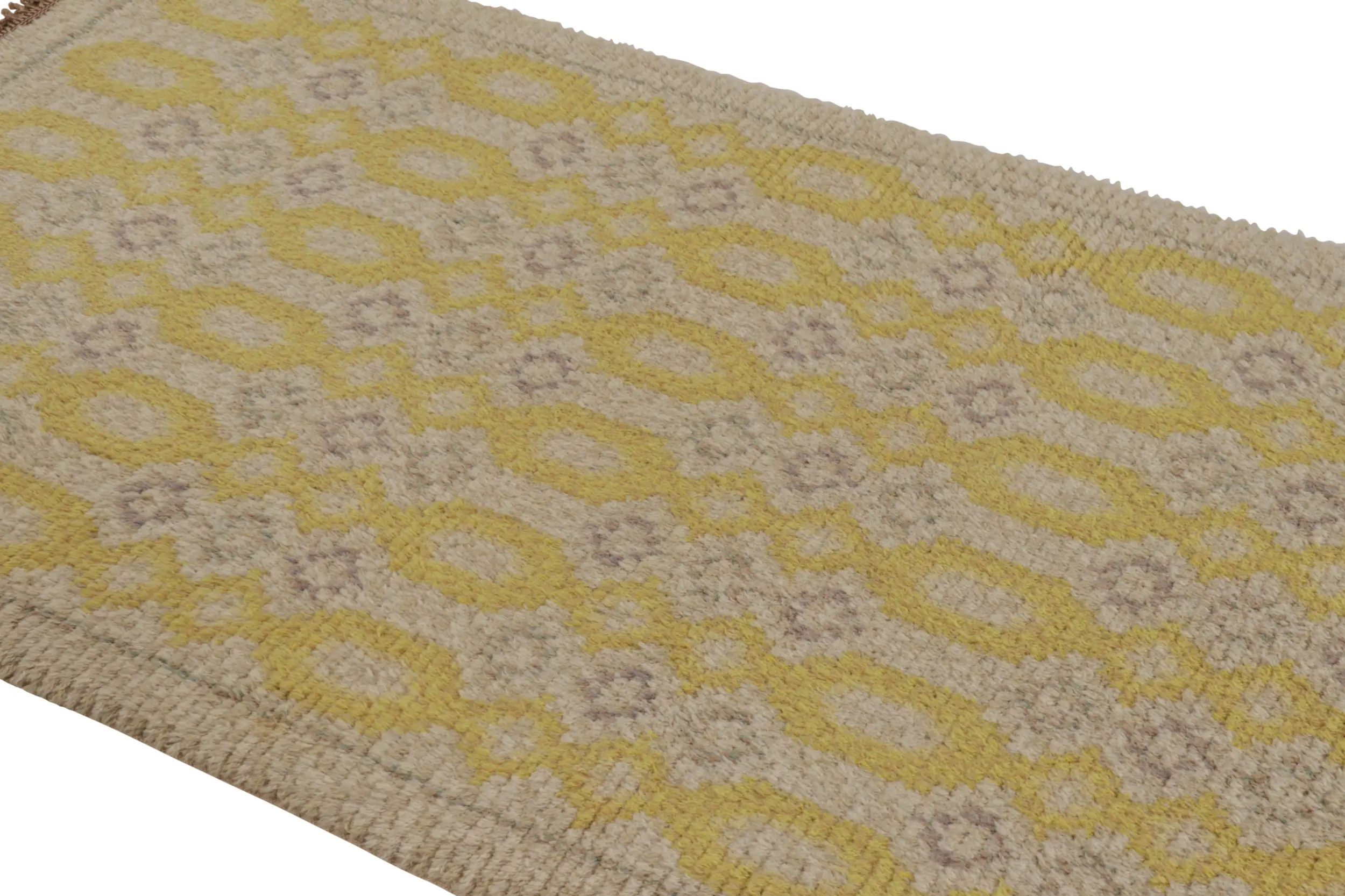 Vintage Swedish Geometric Rug