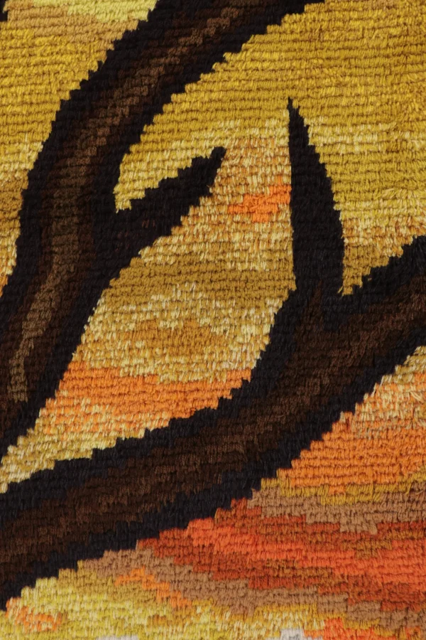 Vintage Swedish Pictorial Rug, Mid-Century Scandinavian