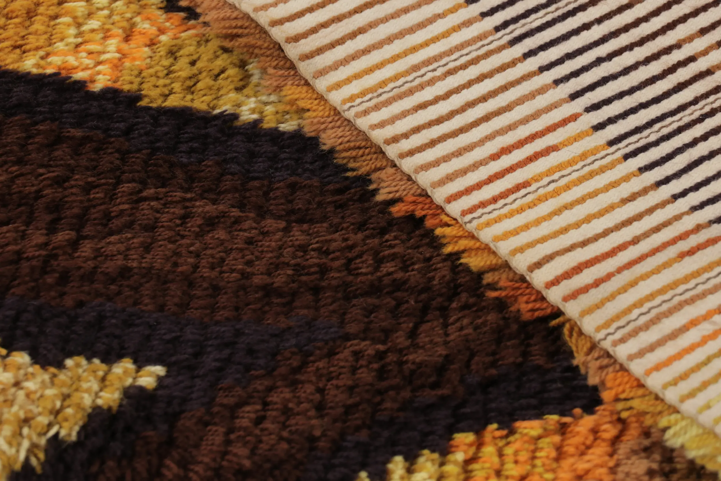 Vintage Swedish Pictorial Rug, Mid-Century Scandinavian