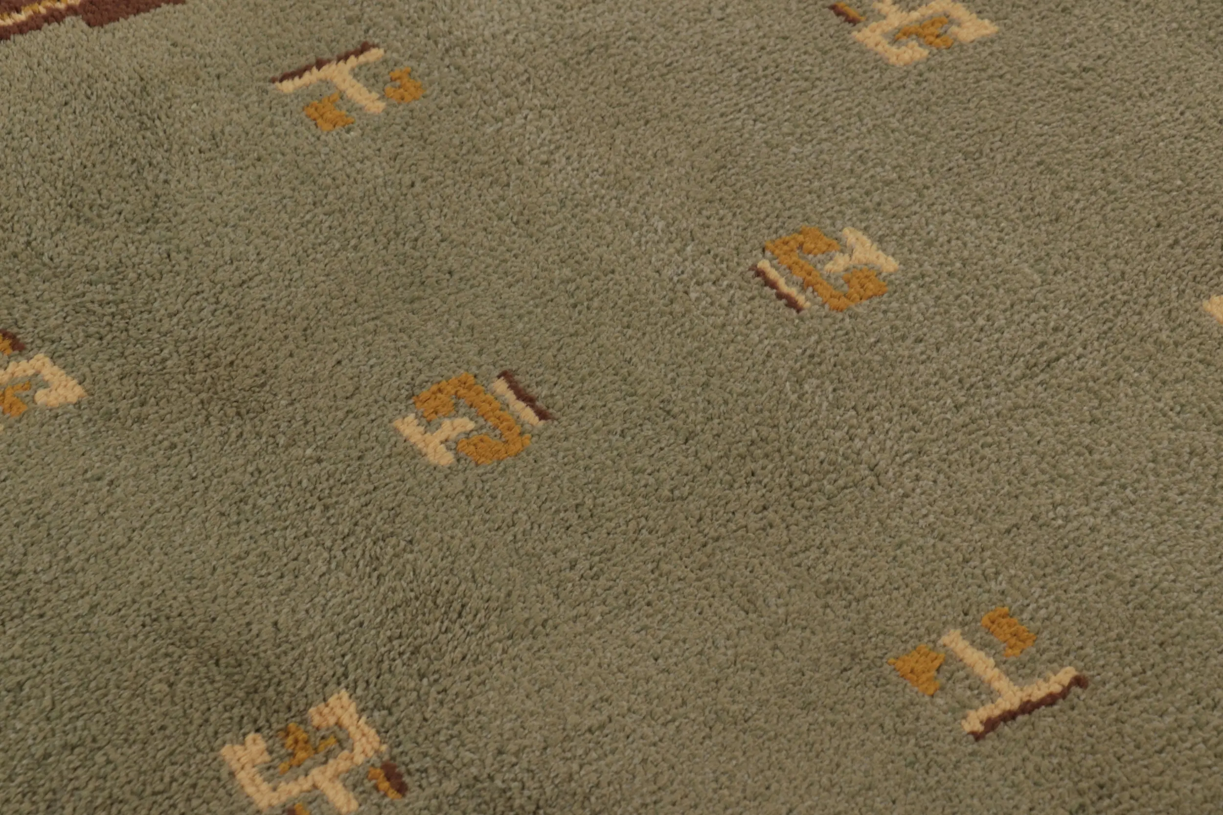 Vintage Swedish Geometric Rug