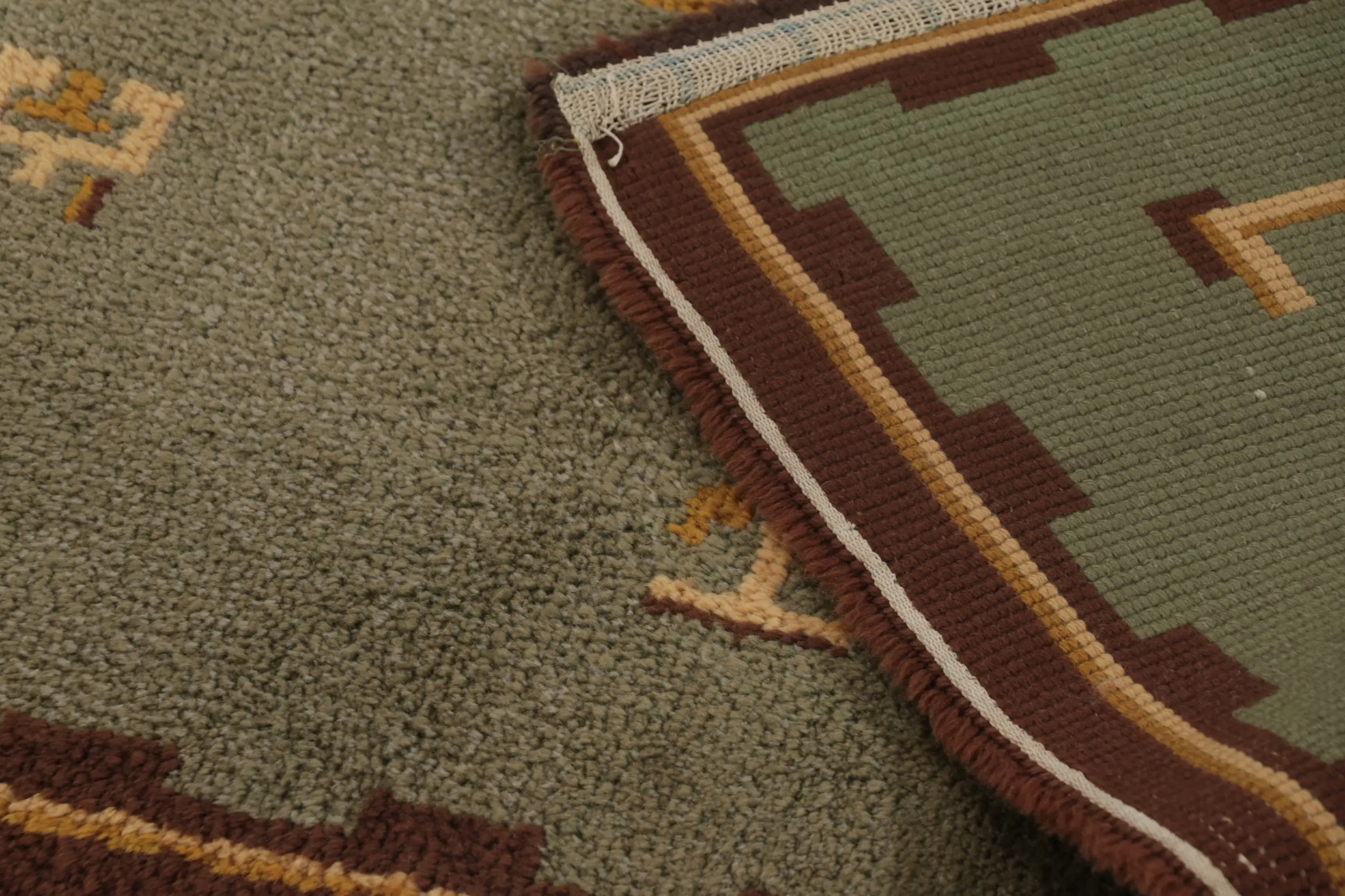 Vintage Swedish Geometric Rug