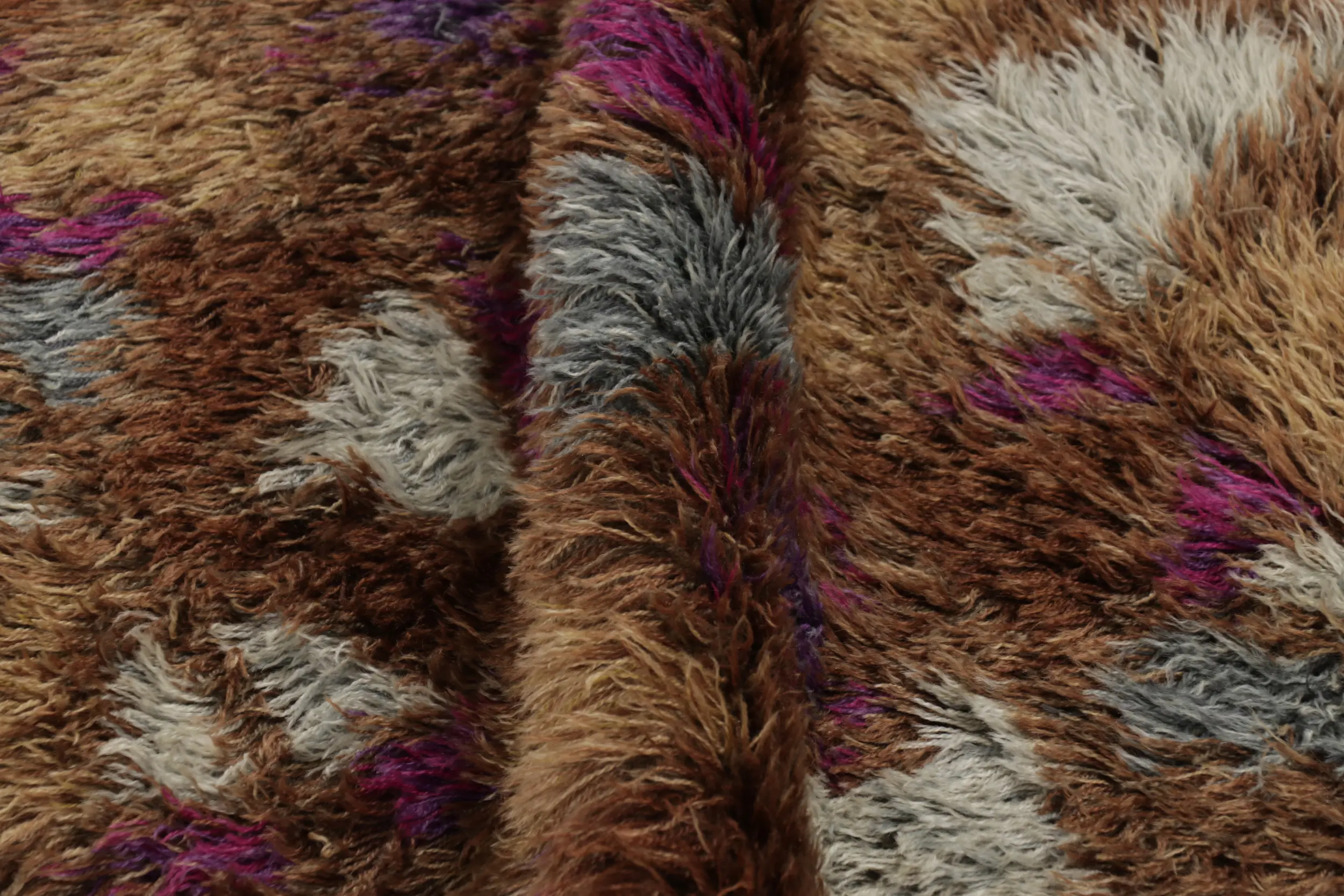 Vintage Swedish Geometric Rug, Mid-Century Scandinavian