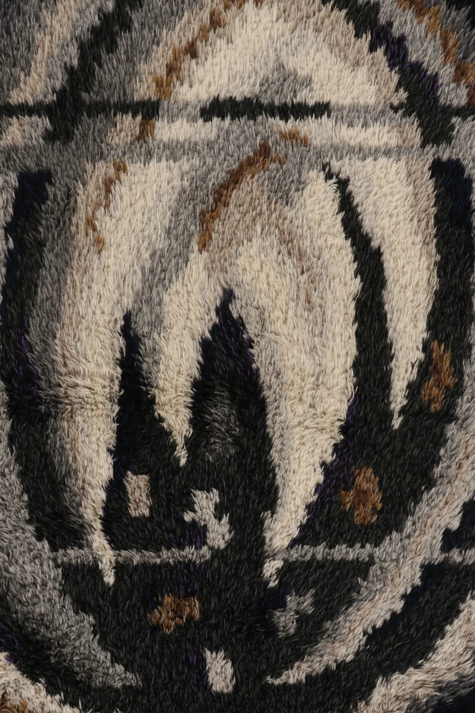 Vintage Swedish Geometric Rug