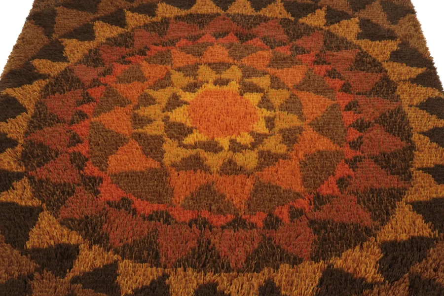 Vintage Swedish Abstract Rug
