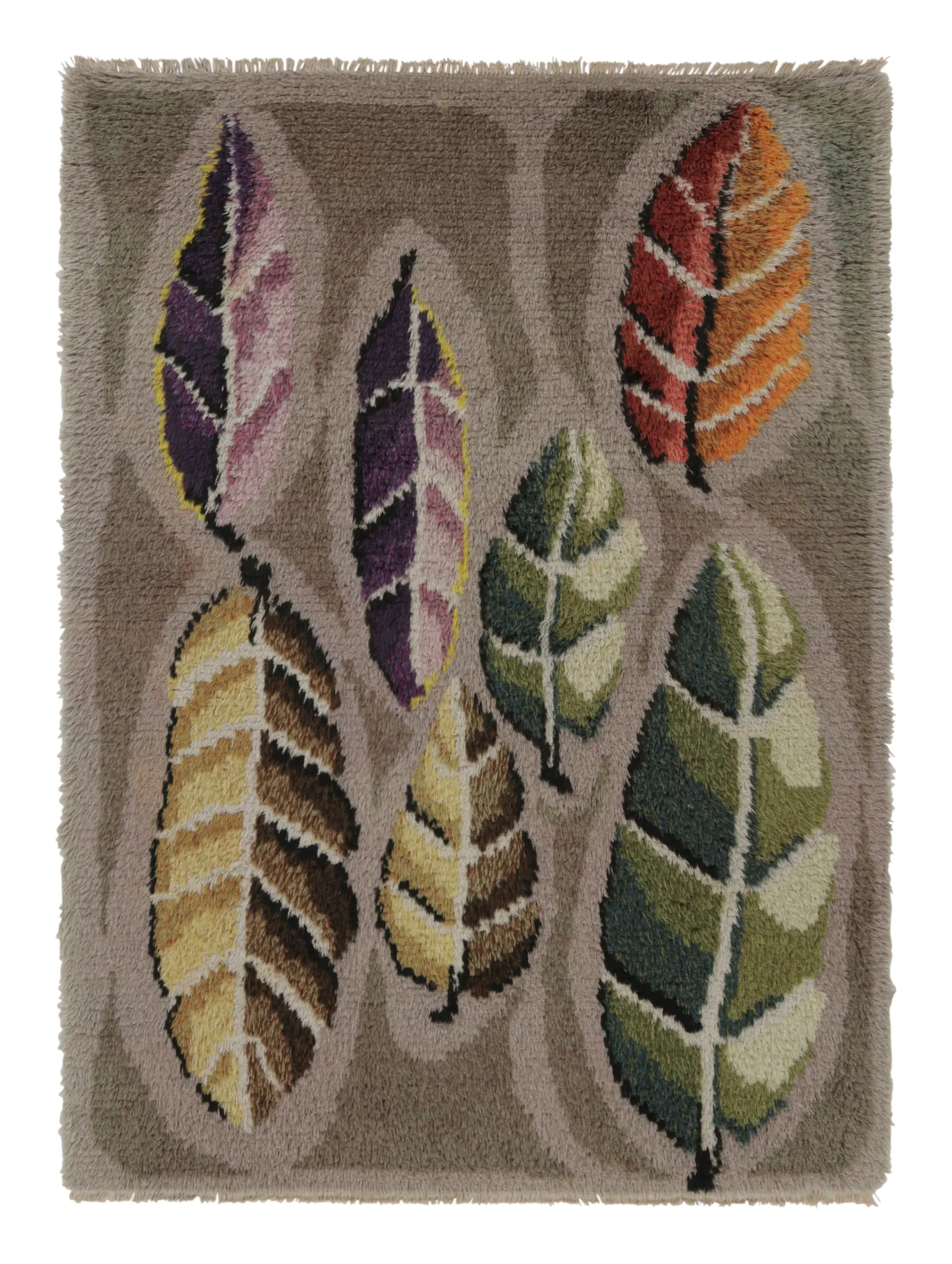 Vintage Swedish Rya Rug Rug