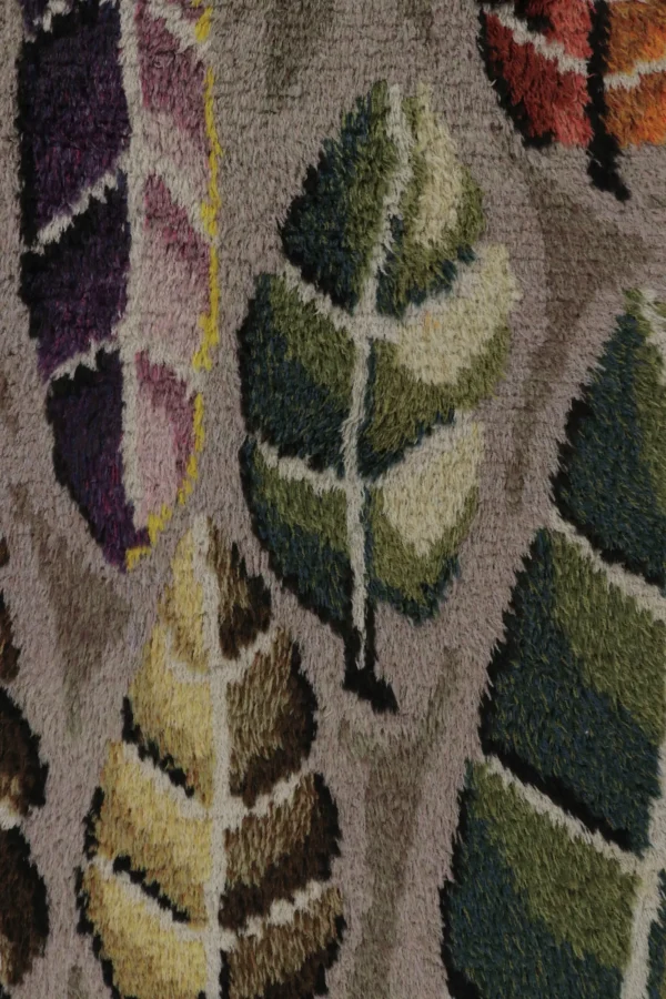 Vintage Swedish Rya Rug Rug