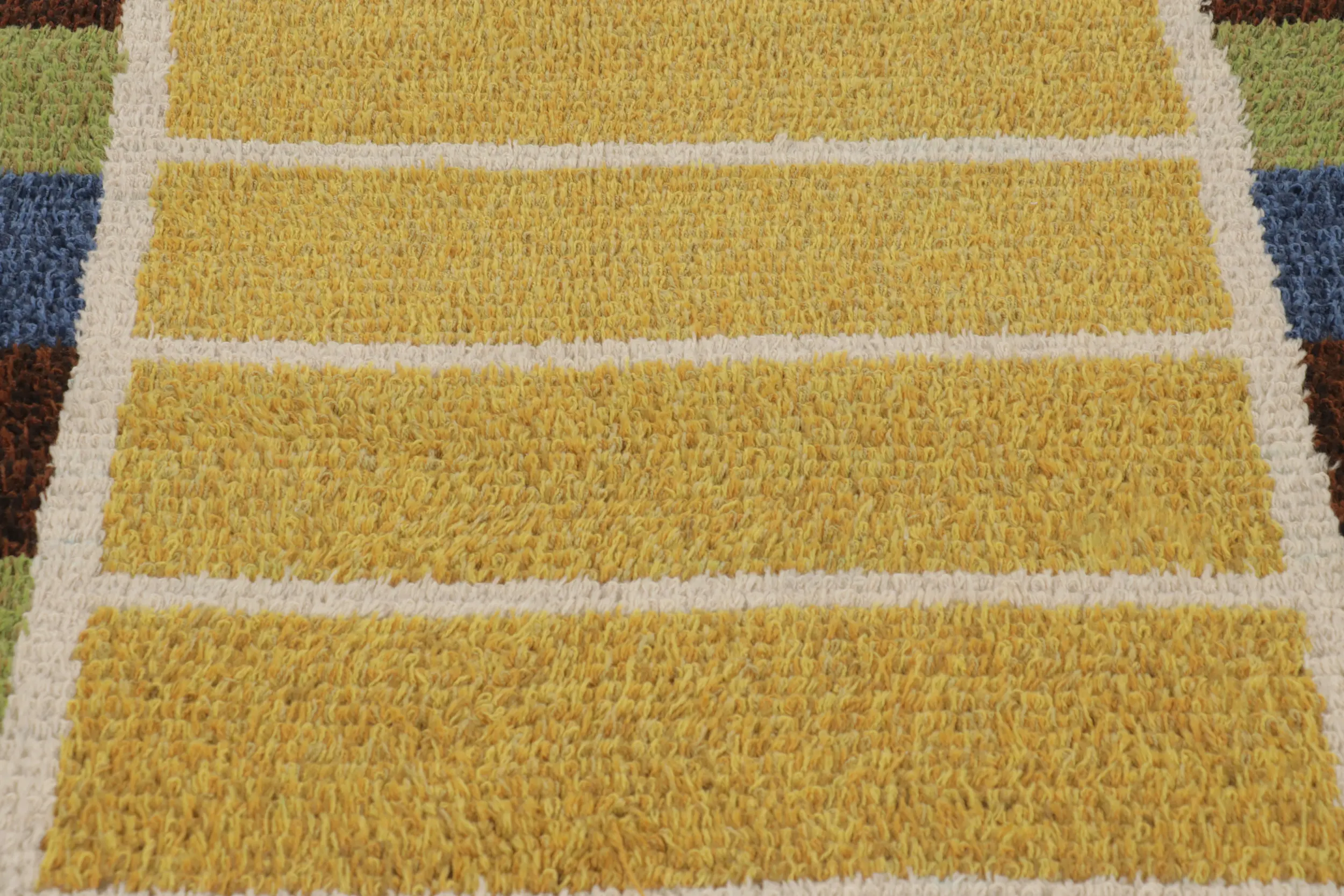 Vintage Swedish Geometric Rug