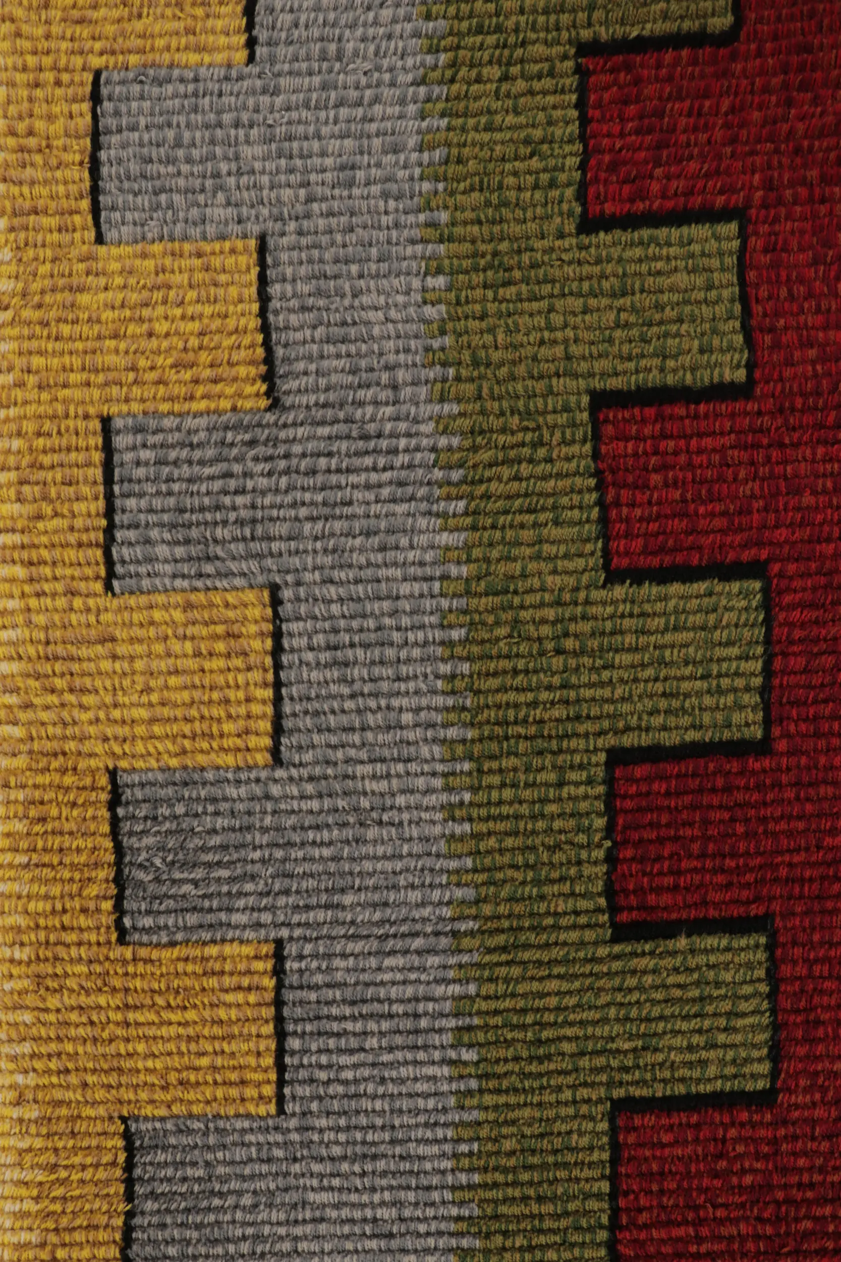Vintage Swedish Geometric Rug