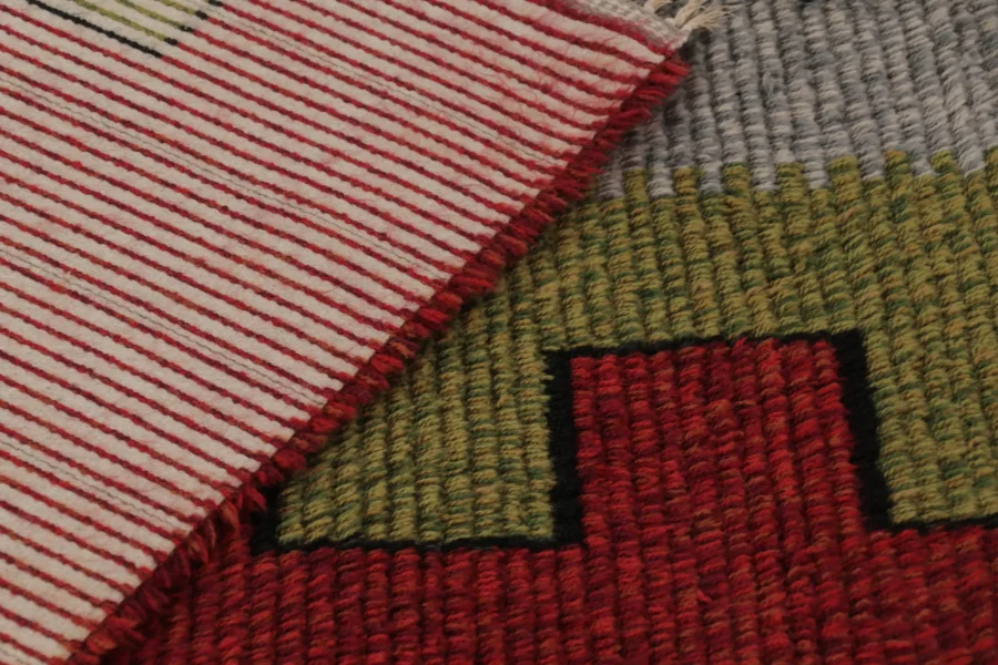 Vintage Swedish Geometric Rug