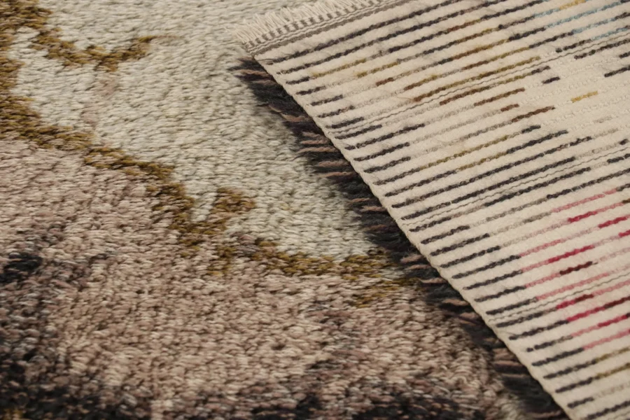 Vintage Swedish Floral Rug