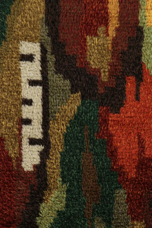 Vintage Swedish Geometric Rug