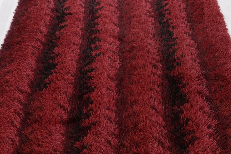 Vintage Swedish Striped Rug