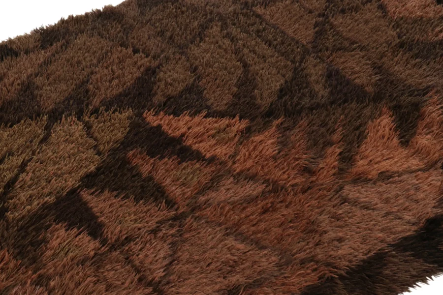 Vintage Swedish Abstract Rug, Mid-Century Scandinavian