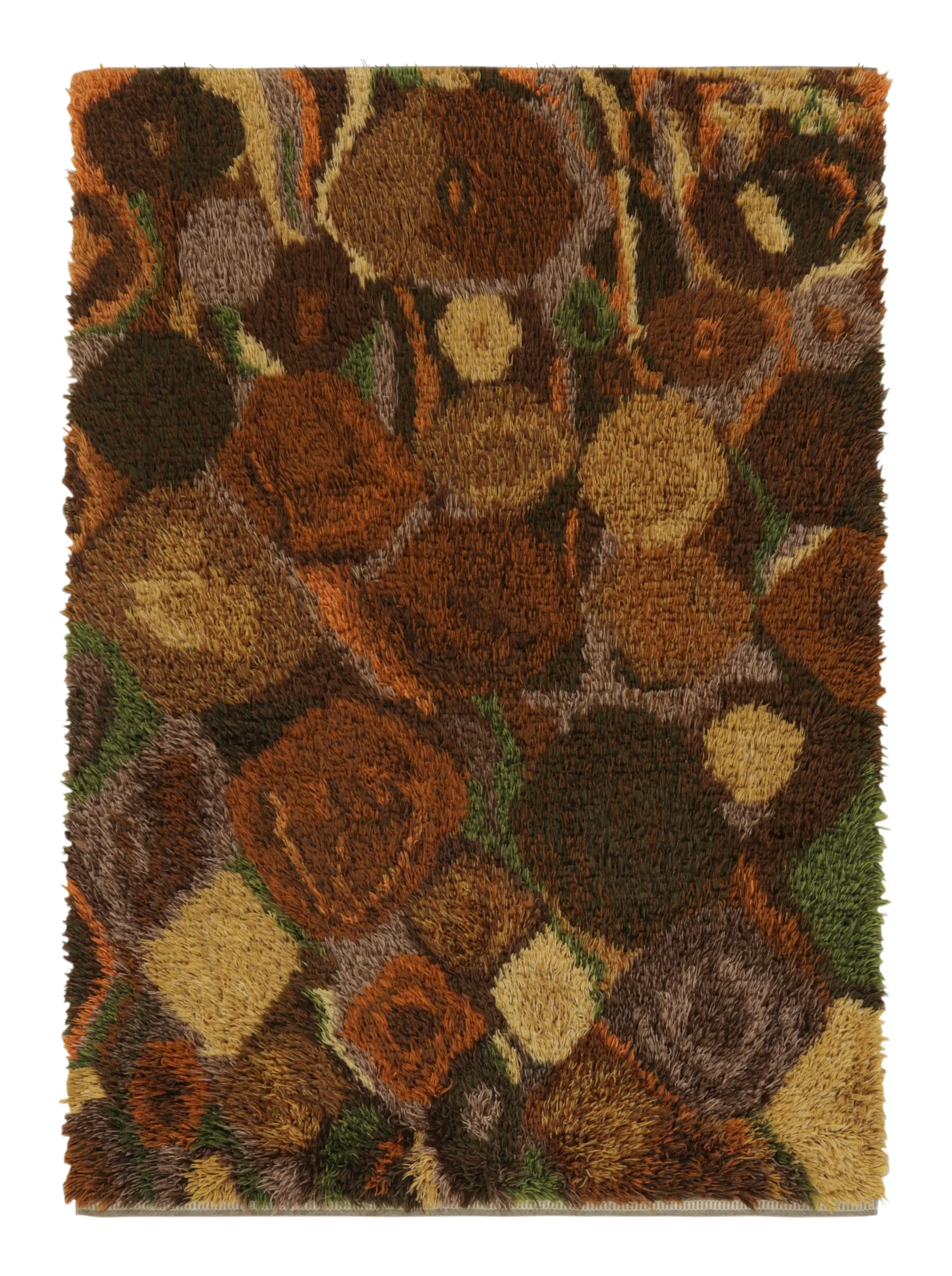 Vintage Swedish Abstract Rug, Mid-Century Scandinavian