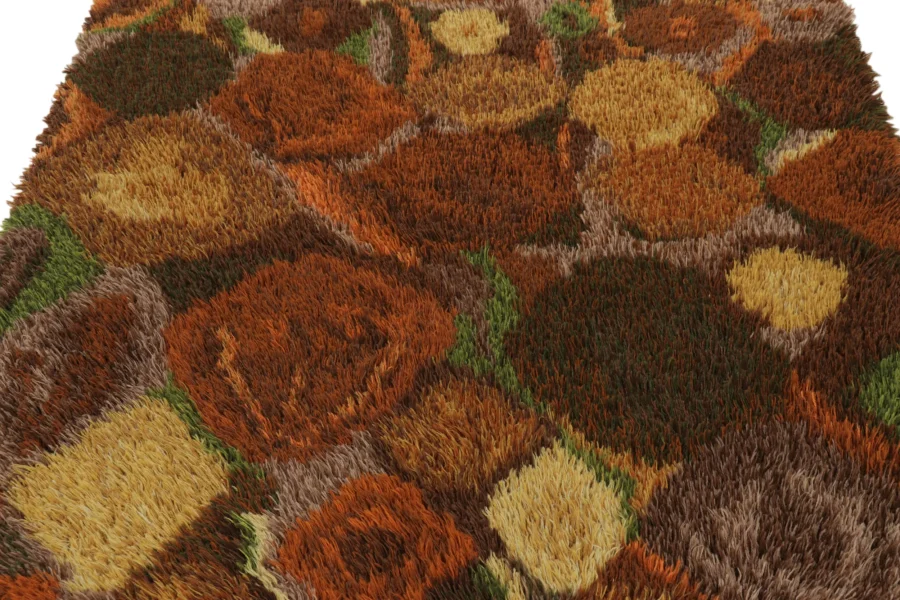 Vintage Swedish Abstract Rug, Mid-Century Scandinavian