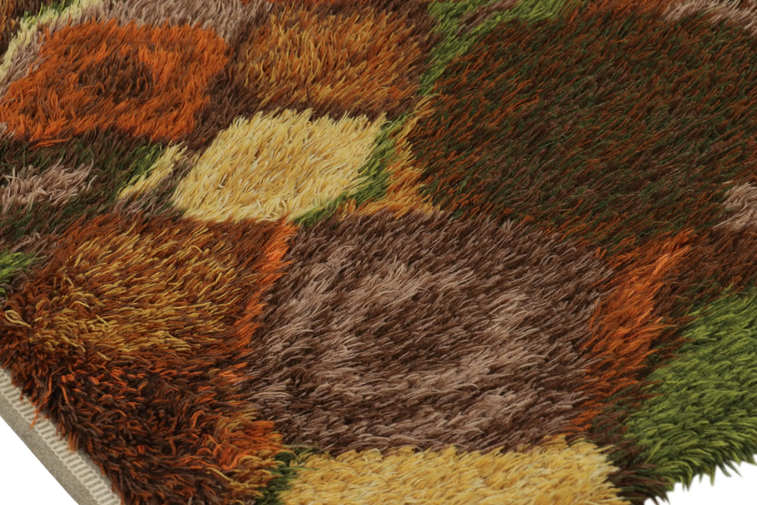 Vintage Swedish Abstract Rug, Mid-Century Scandinavian