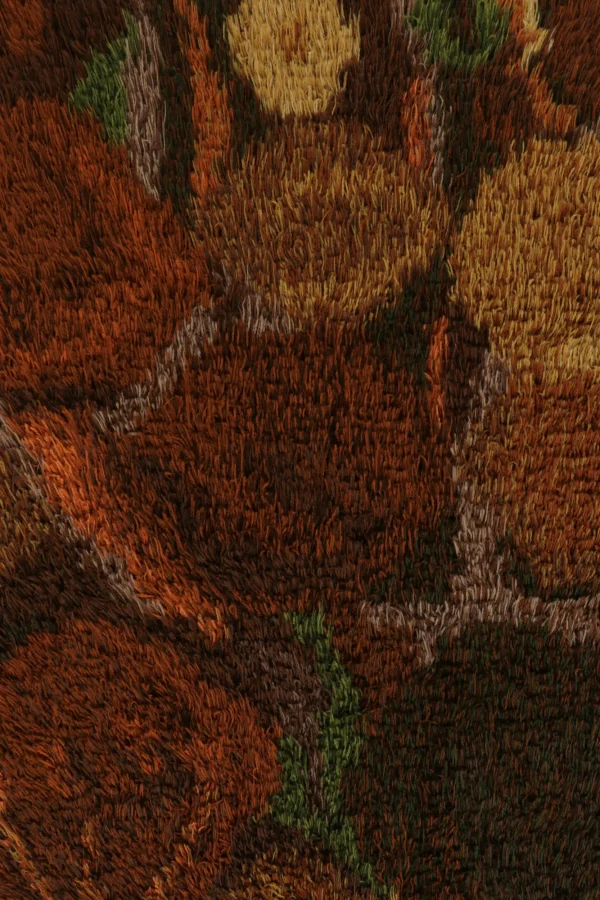 Vintage Swedish Abstract Rug, Mid-Century Scandinavian