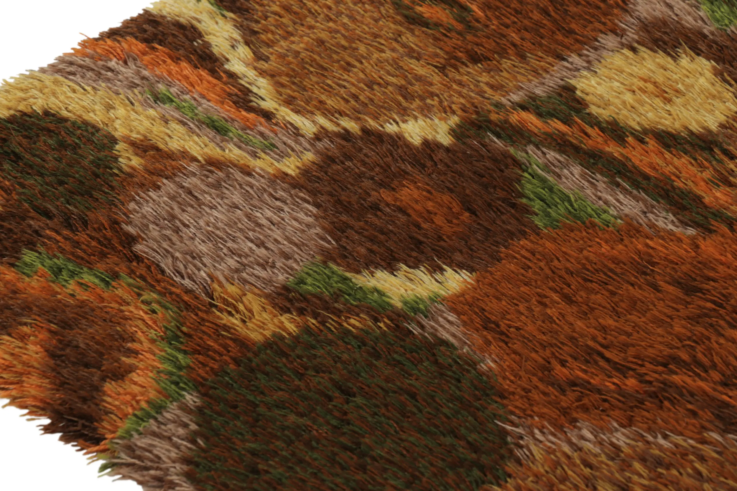 Vintage Swedish Abstract Rug, Mid-Century Scandinavian