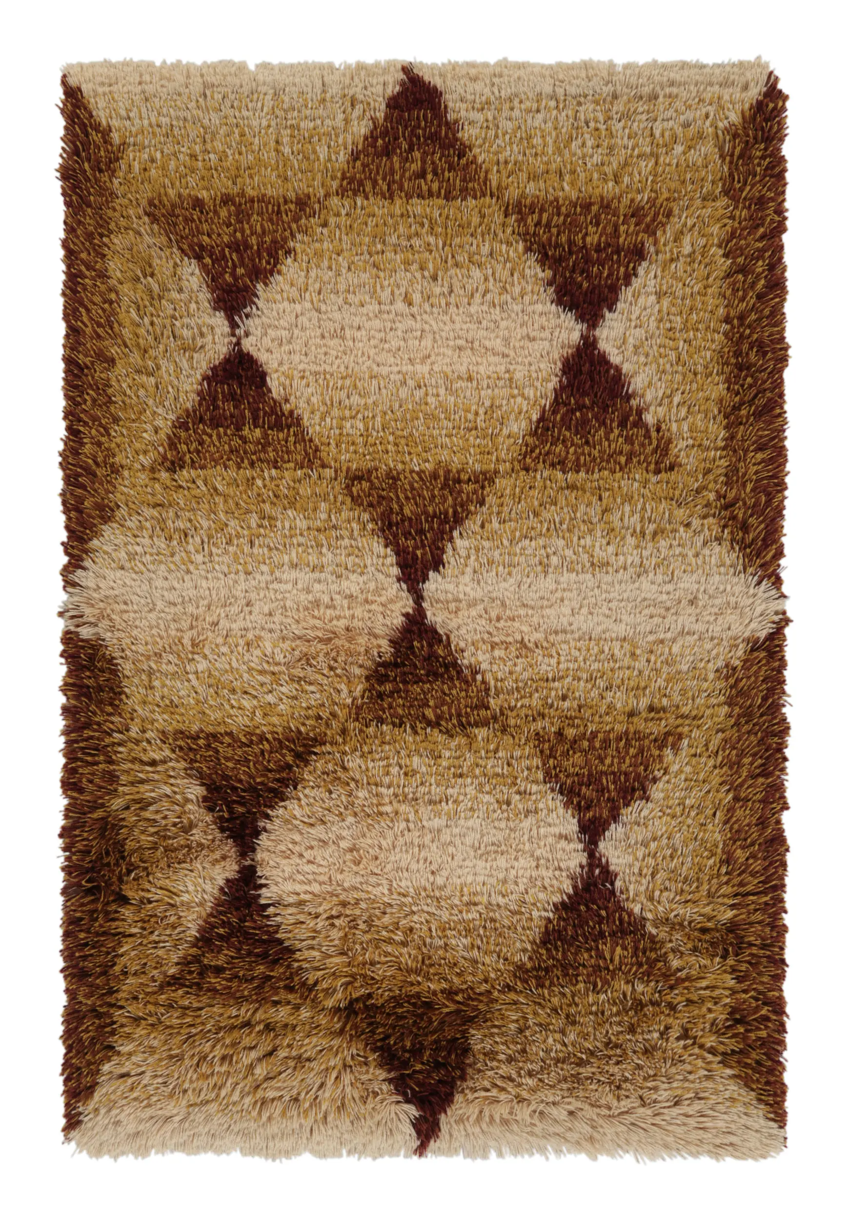 Vintage Swedish Geometric Rug