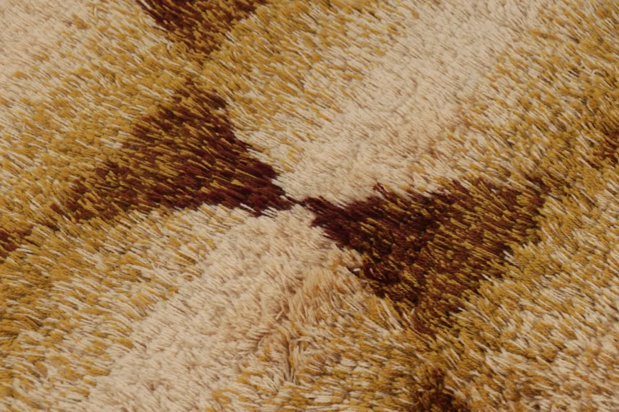 Vintage Swedish Geometric Rug