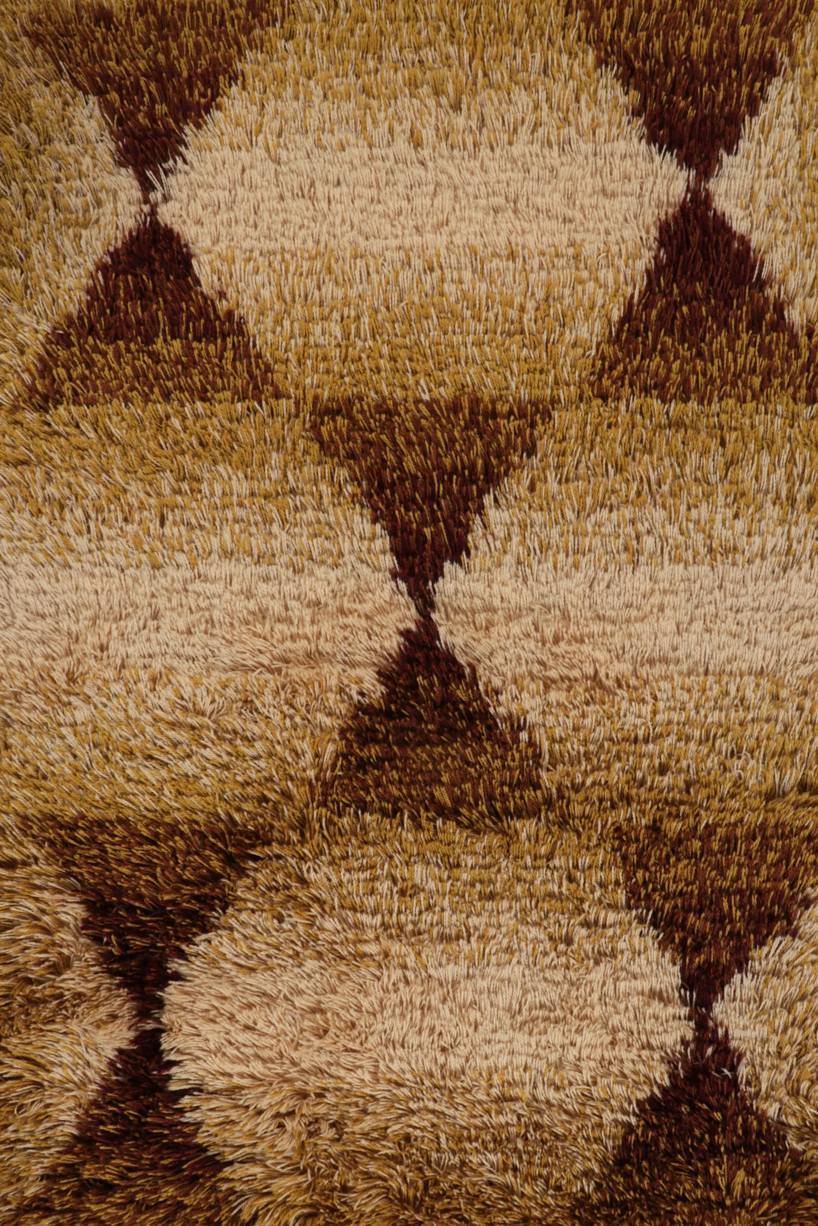 Vintage Swedish Geometric Rug