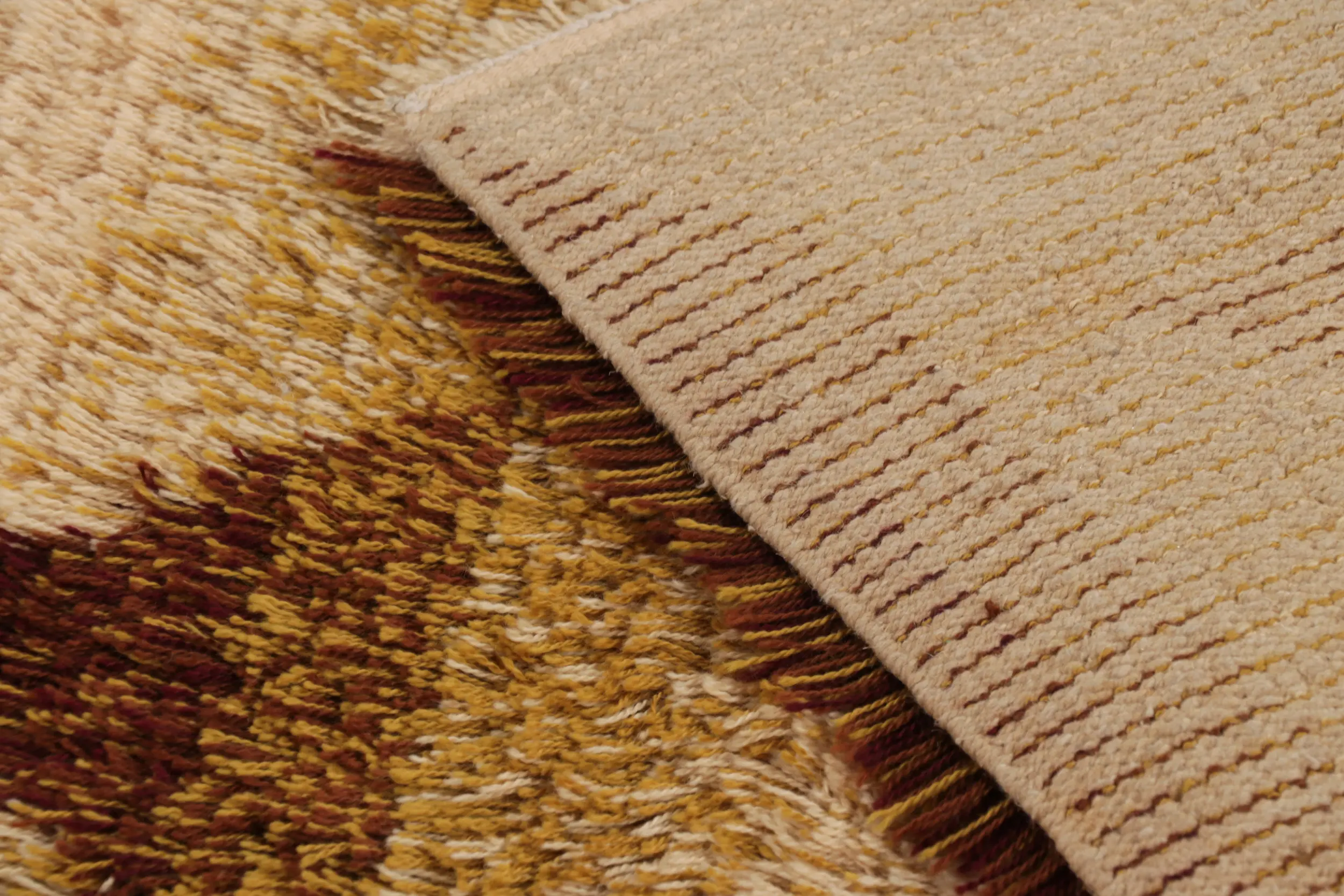 Vintage Swedish Geometric Rug