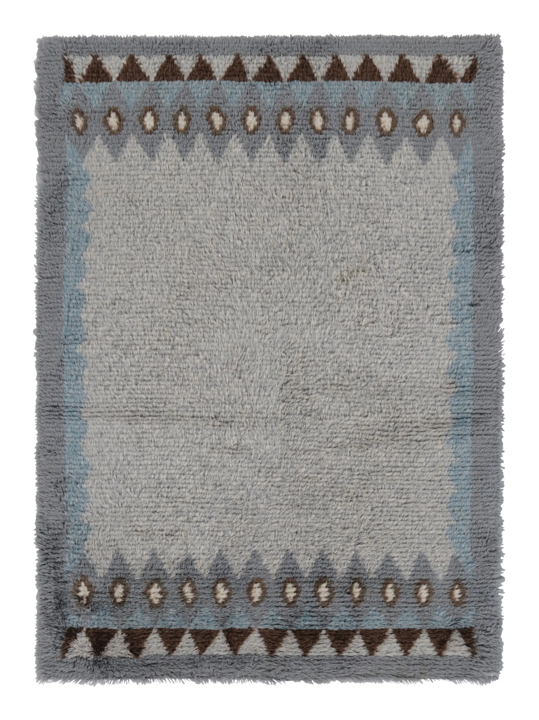 Vintage Swedish Geometric Rug