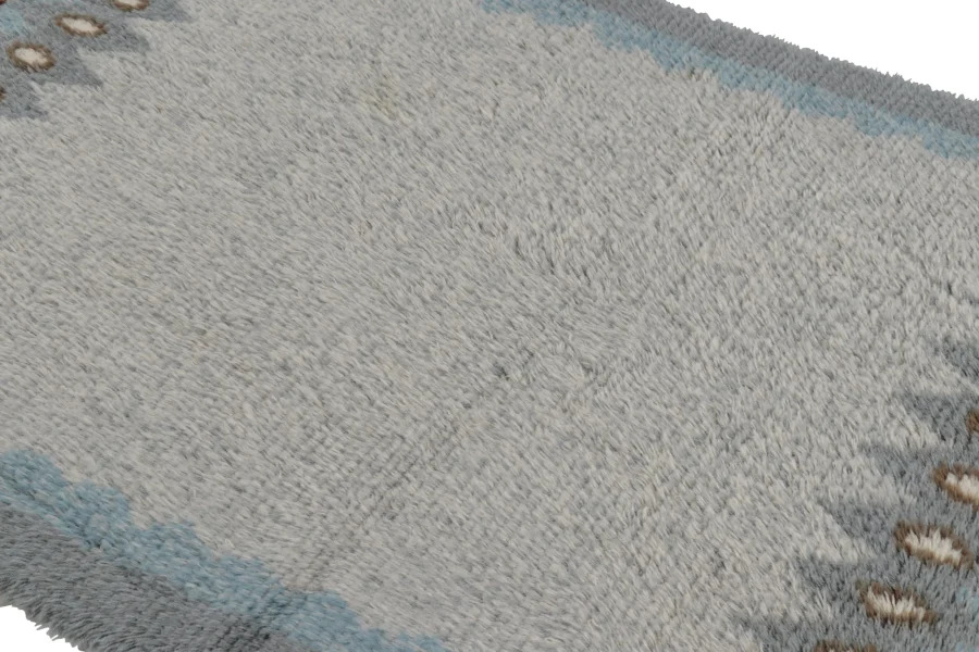 Vintage Swedish Geometric Rug