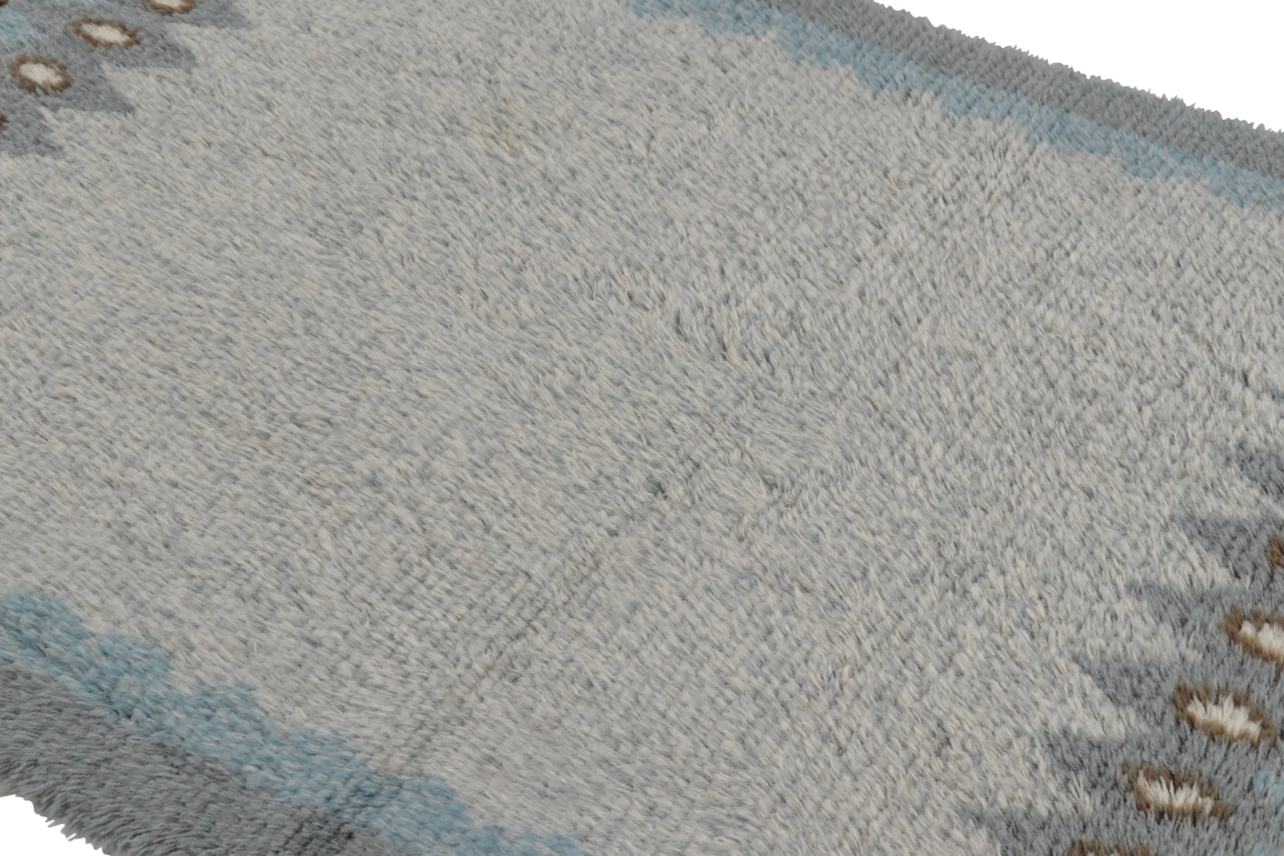 Vintage Swedish Geometric Rug