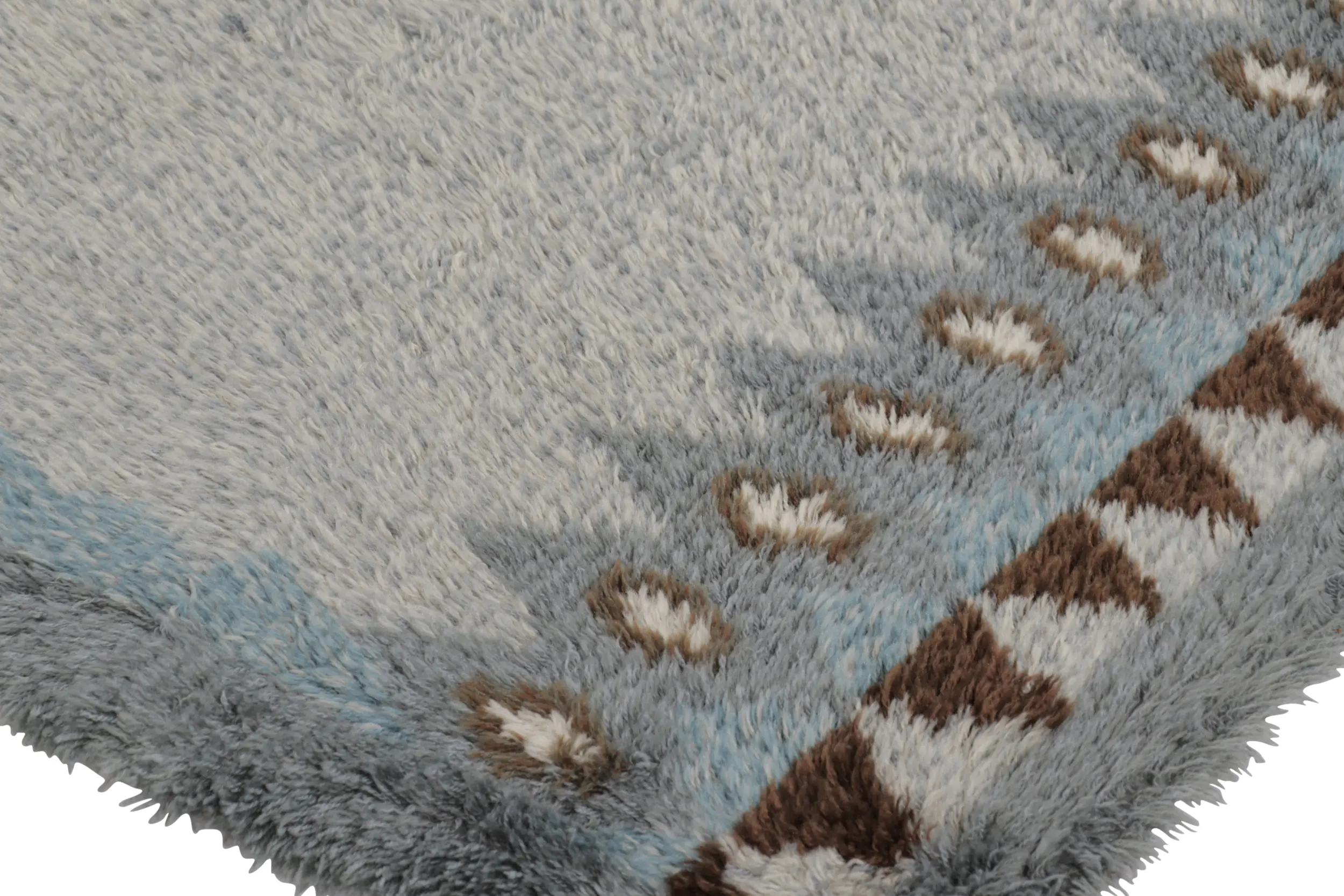 Vintage Swedish Geometric Rug