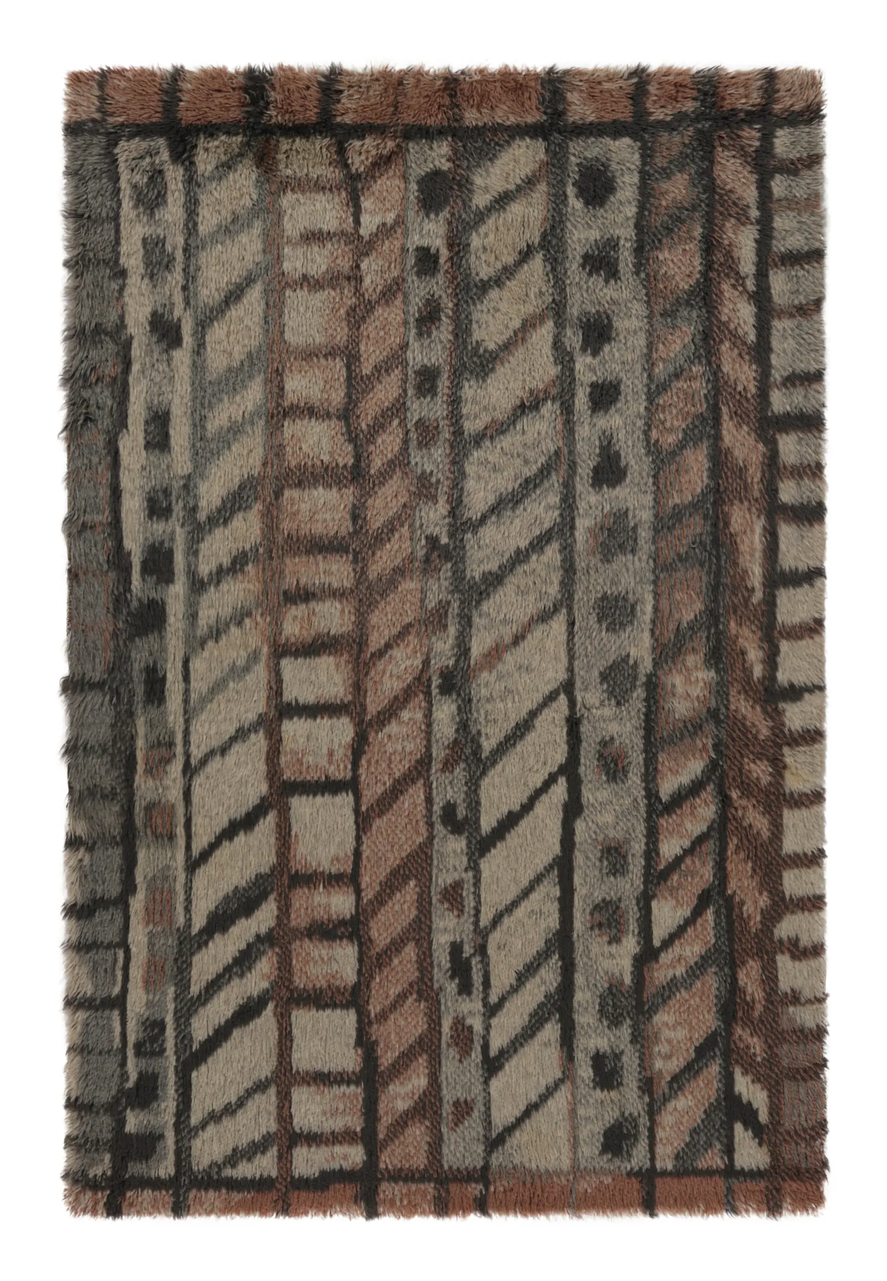 Vintage Swedish Striped Rug