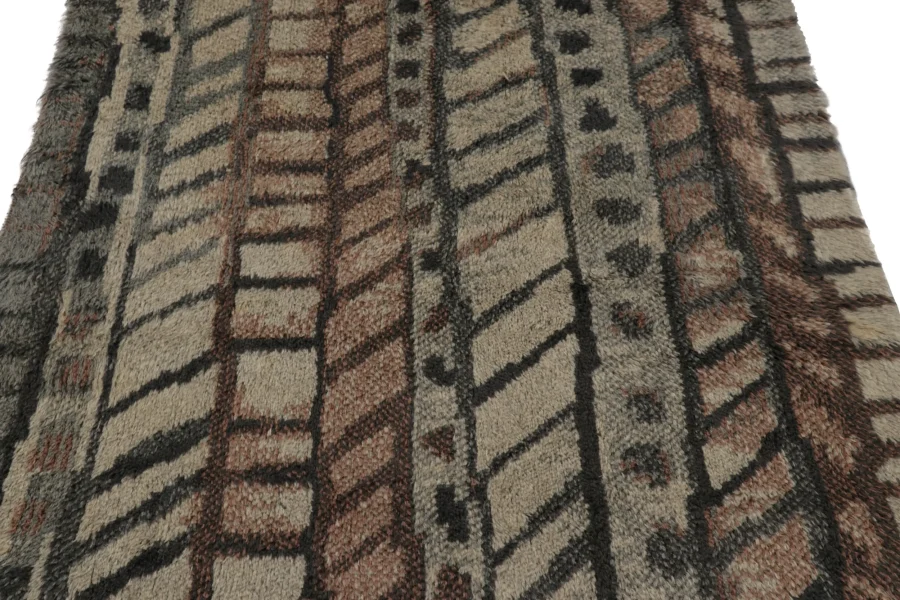 Vintage Swedish Striped Rug