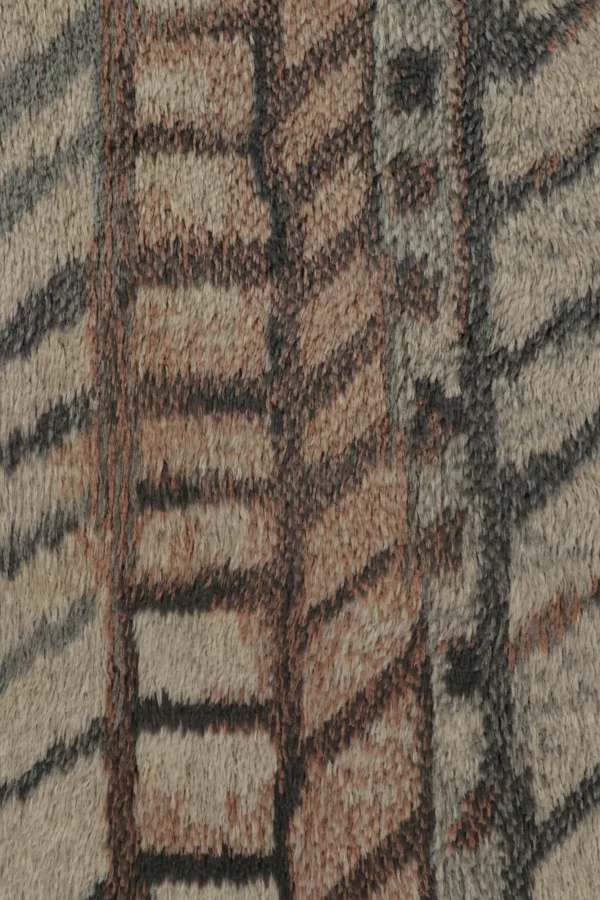 Vintage Swedish Striped Rug