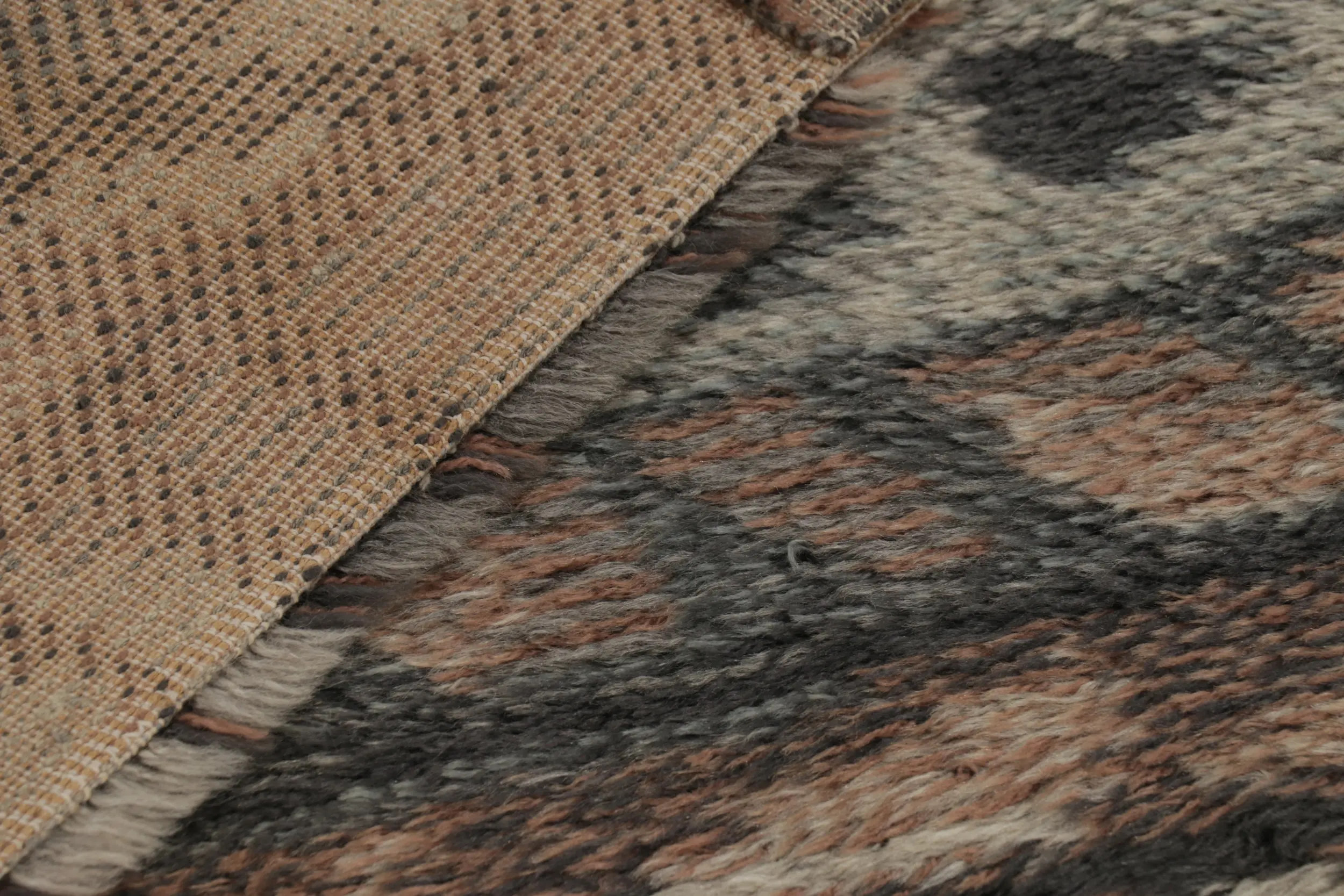 Vintage Swedish Striped Rug