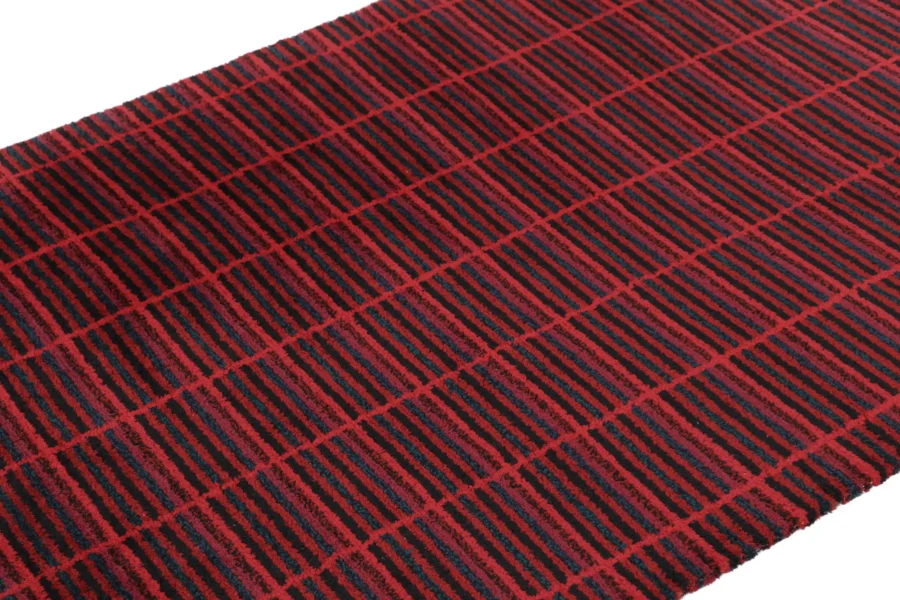 Vintage Swedish Striped Rug