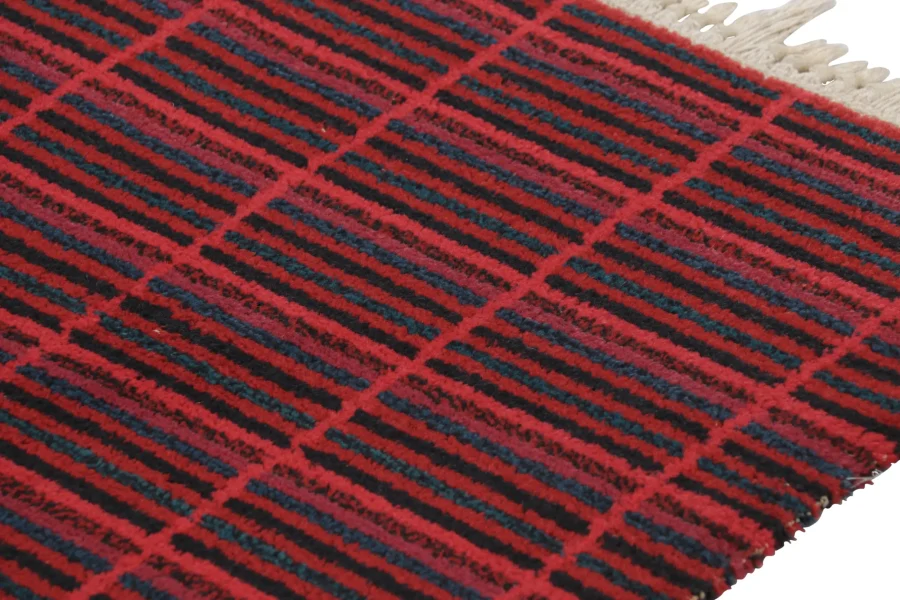 Vintage Swedish Striped Rug