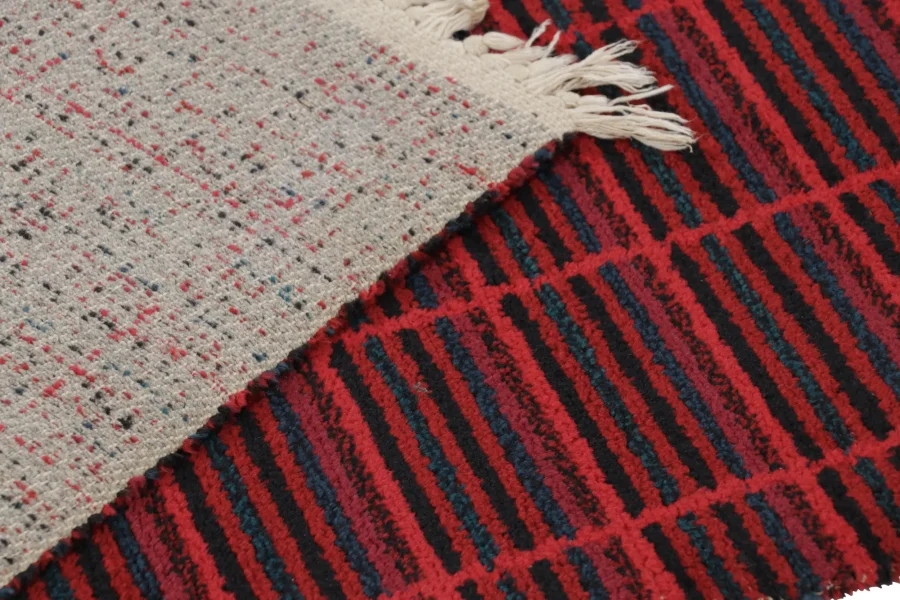 Vintage Swedish Striped Rug