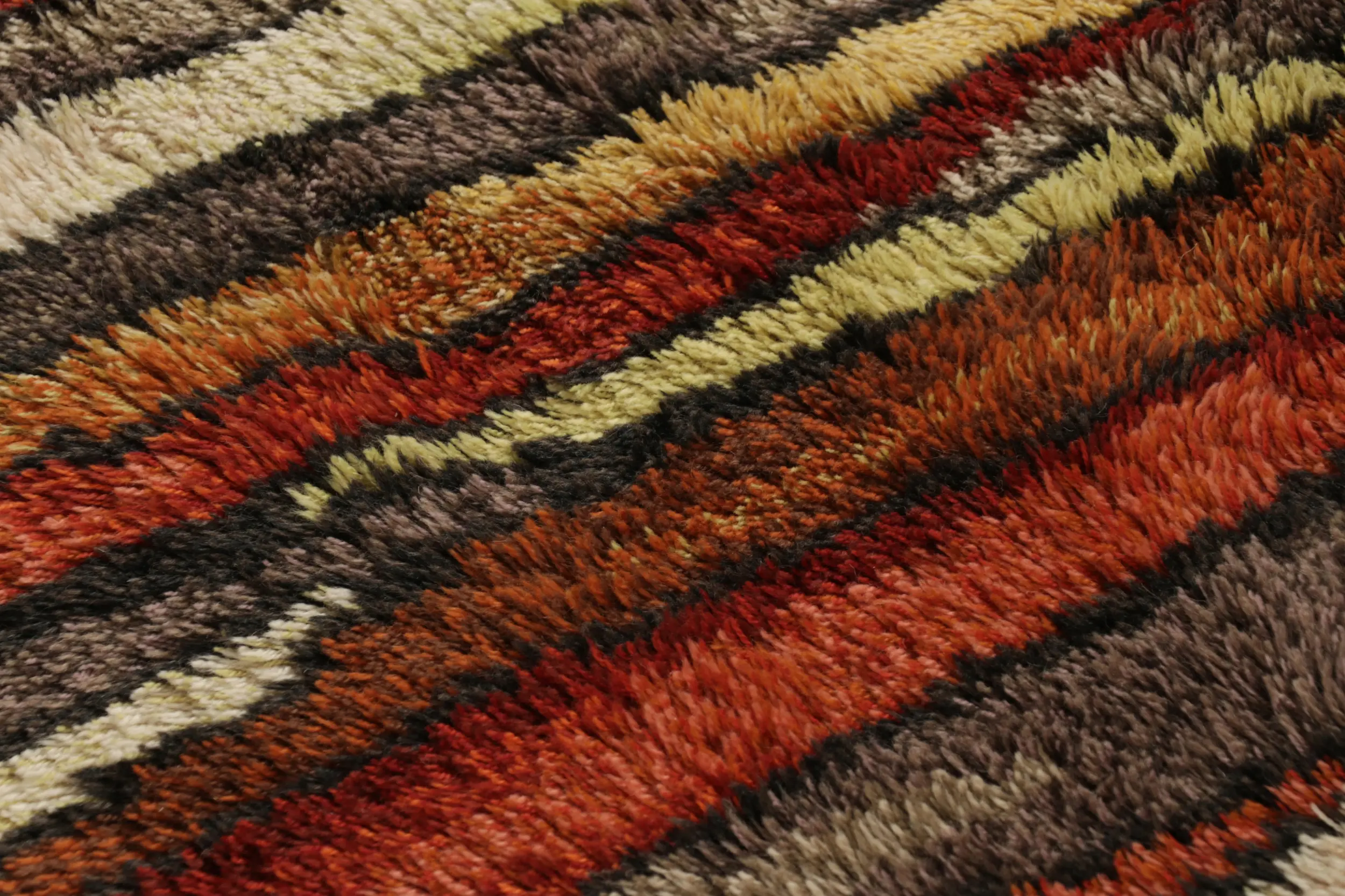 Vintage Swedish Geometric Rug