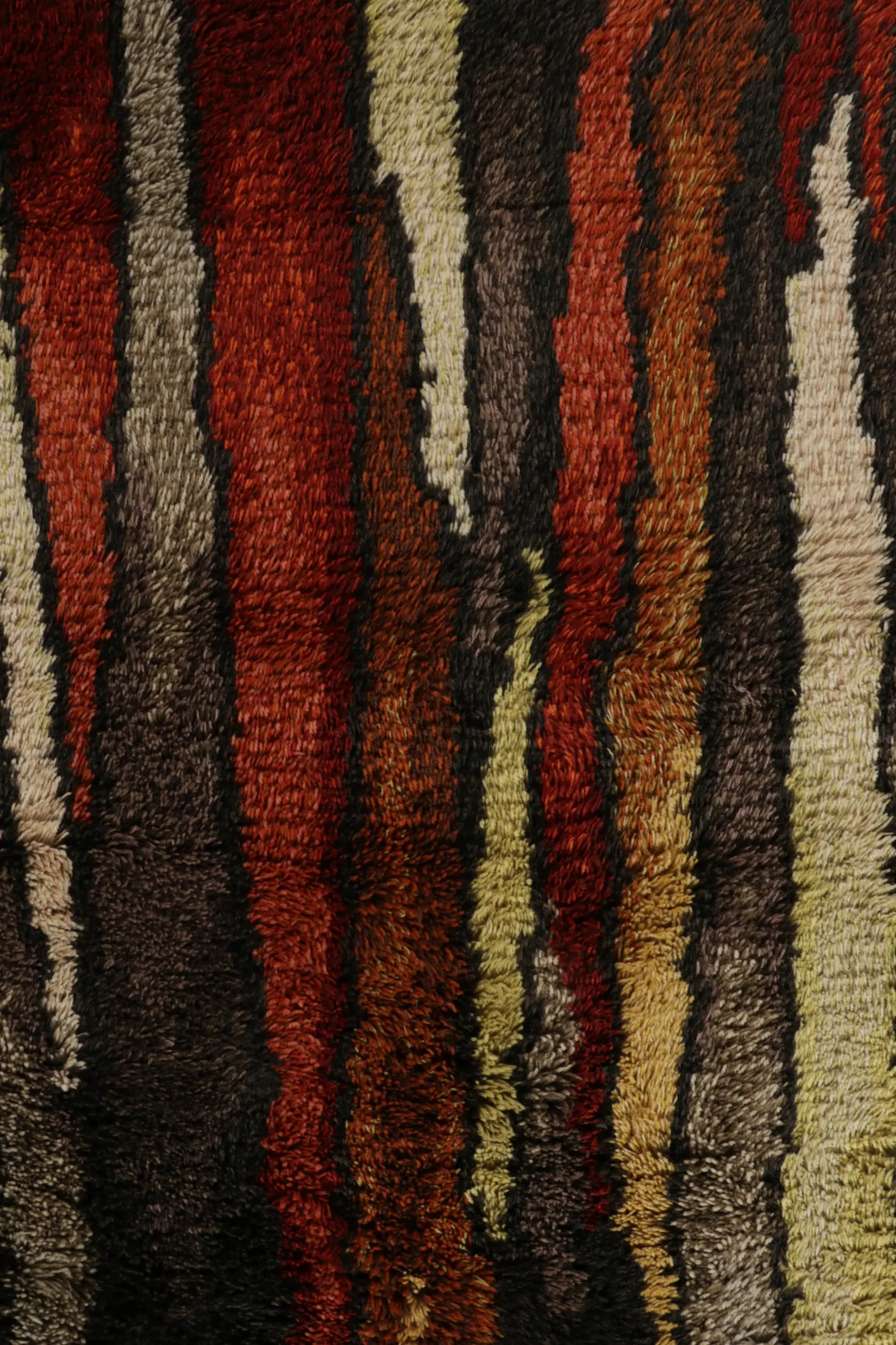 Vintage Swedish Geometric Rug