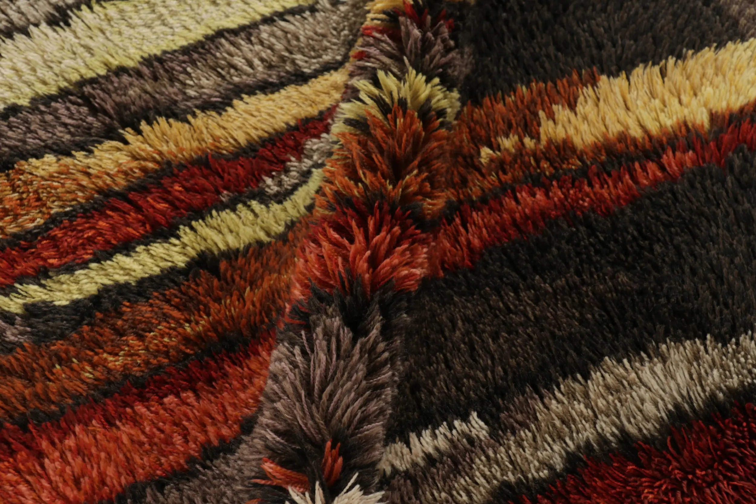 Vintage Swedish Geometric Rug