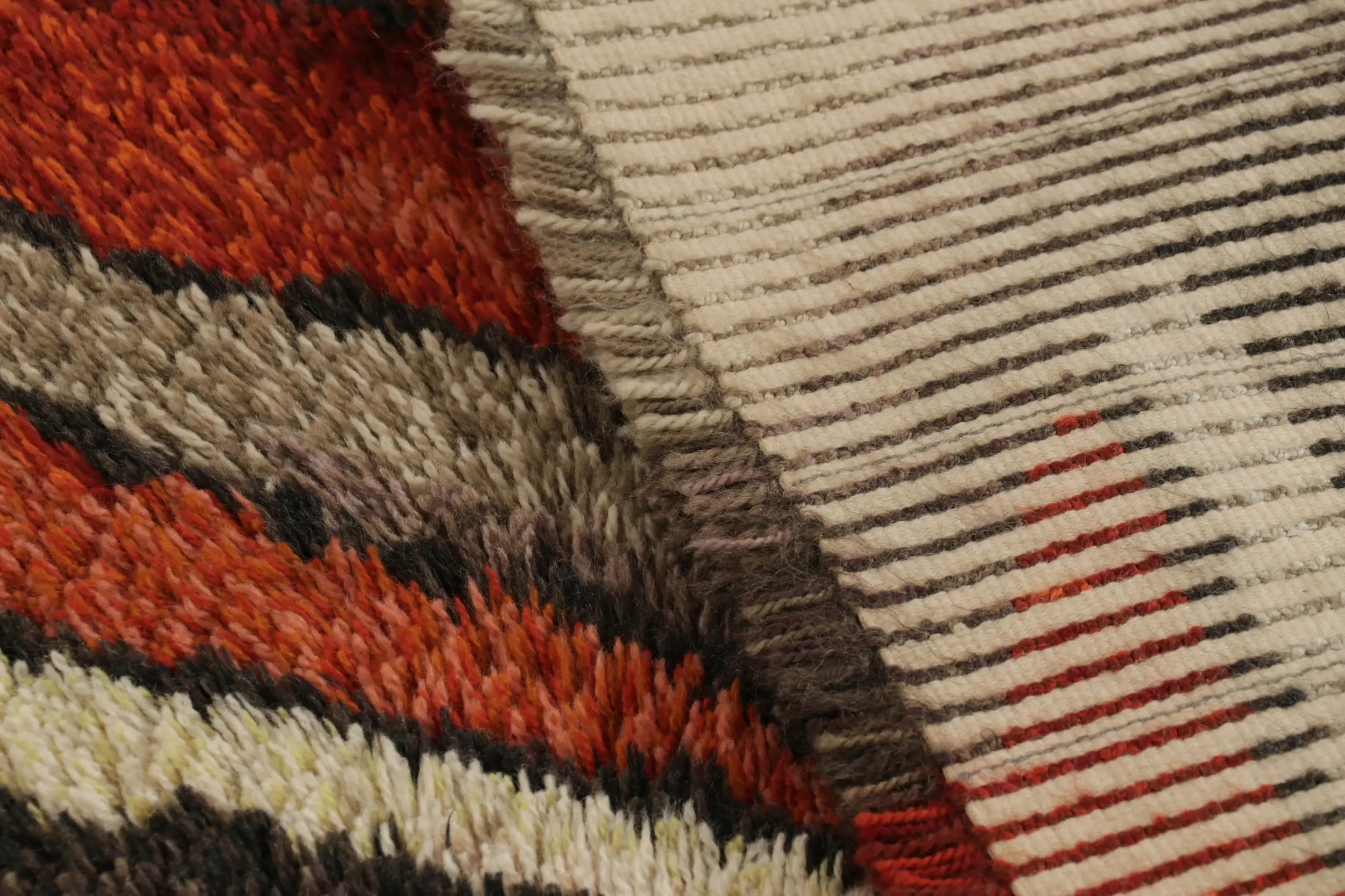 Vintage Swedish Geometric Rug