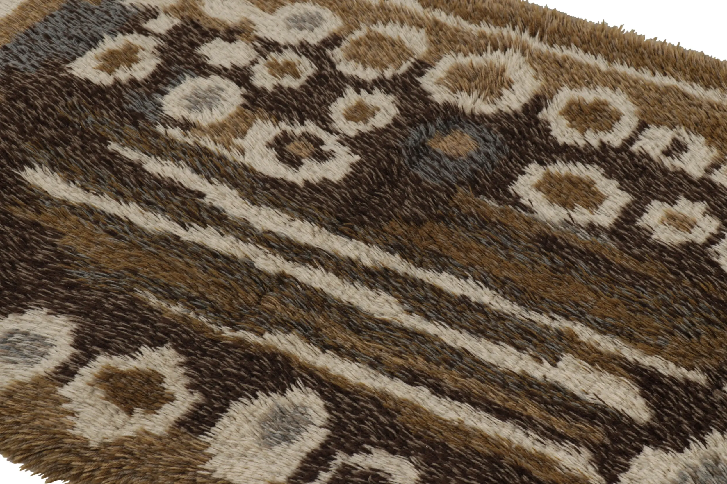 Vintage Swedish Geometric Rug
