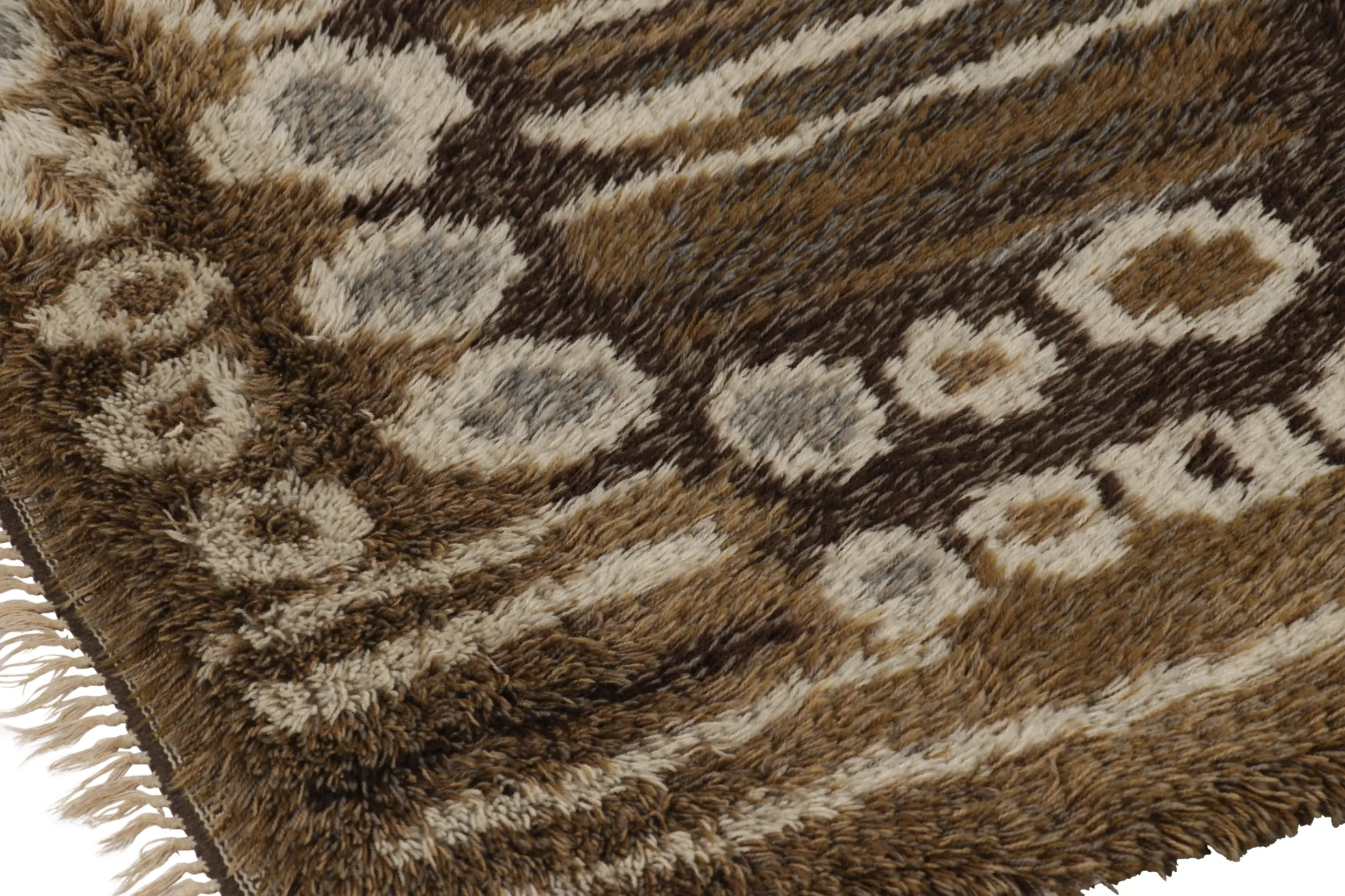 Vintage Swedish Geometric Rug