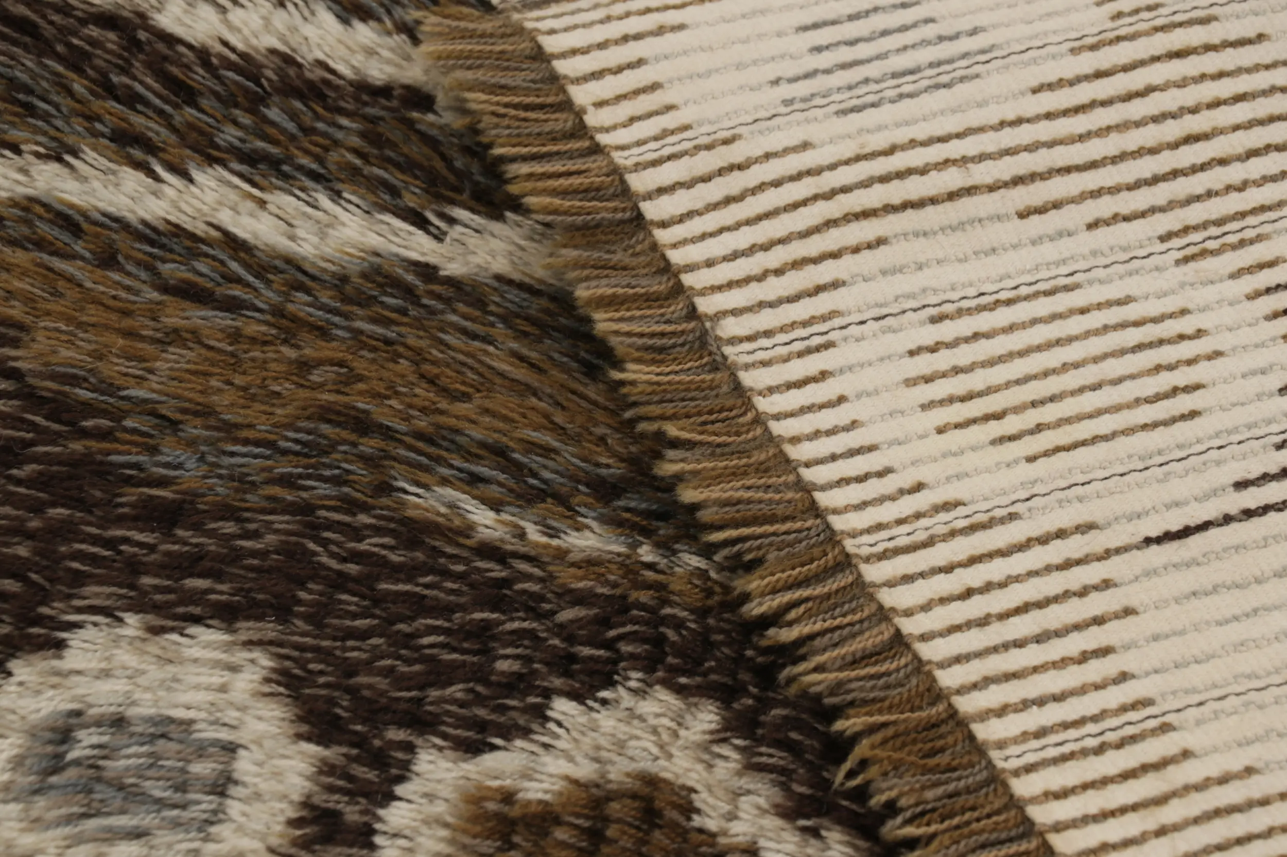 Vintage Swedish Geometric Rug