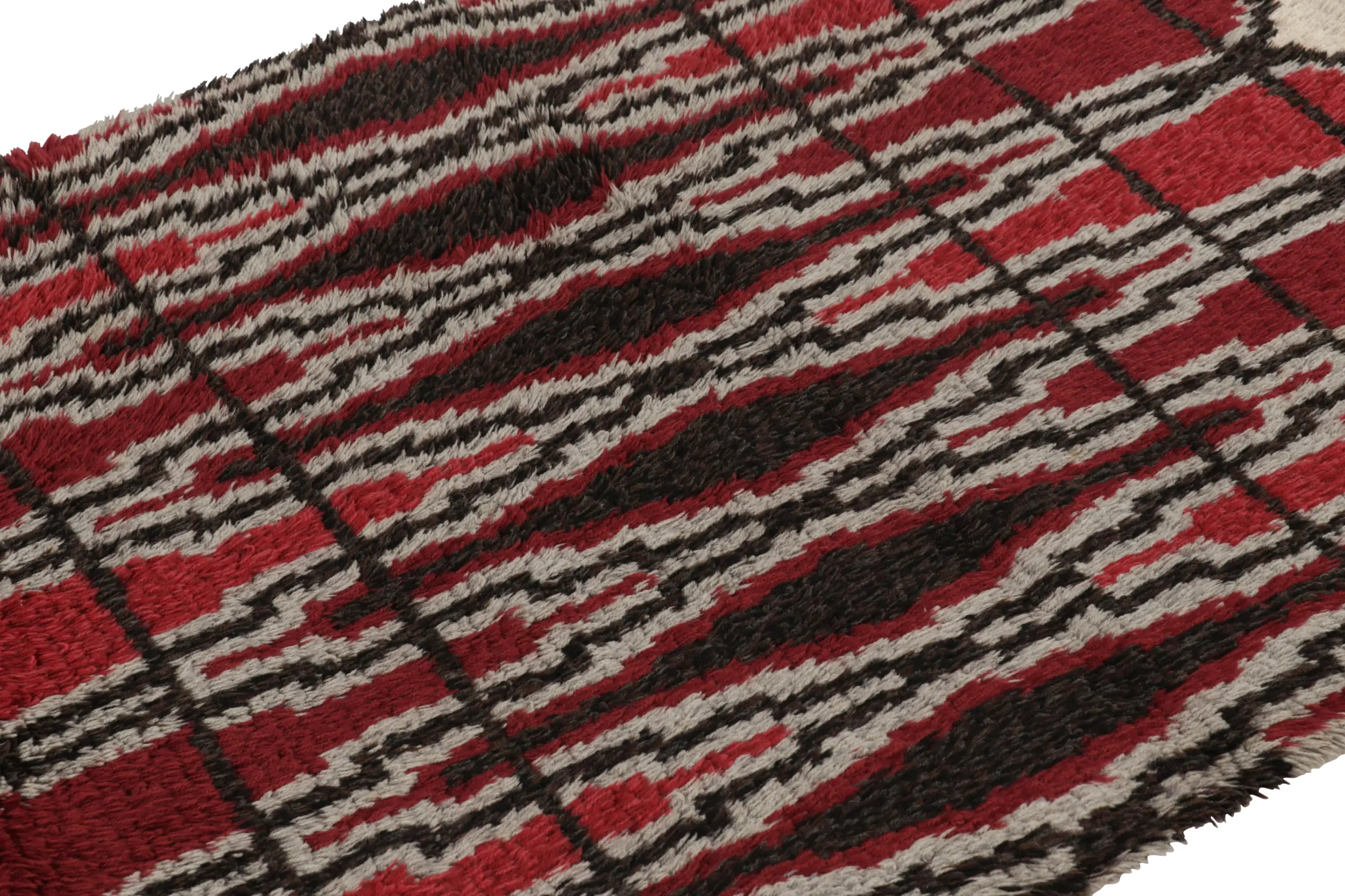 Vintage Swedish Geometric Rug