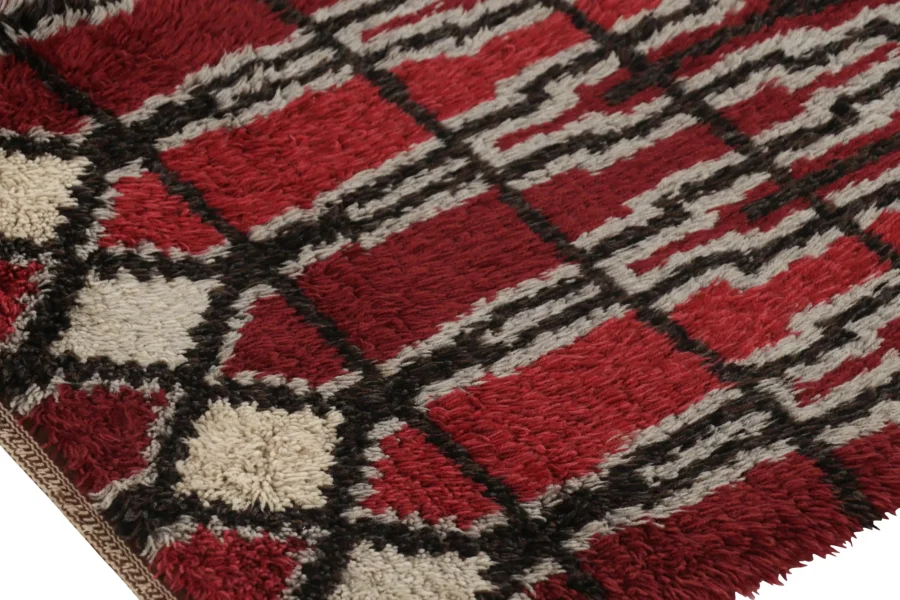 Vintage Swedish Geometric Rug